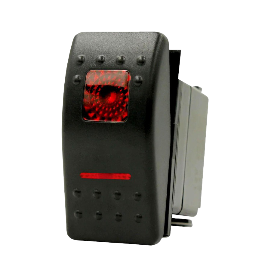 IC-134M-4 Marin Switch Kare + Çizgi Işıklı (On)-Off-(On)