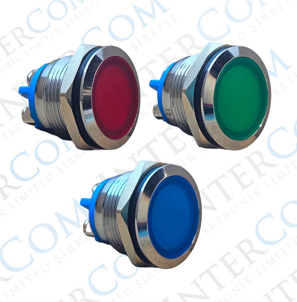 D19S 19MM METAL SİNYAL LAMBASI 12-24V