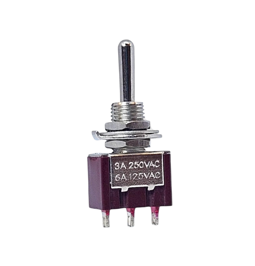 IC-142 Toggle Switch Yaylı ON-OFF-MOM (Kaliteli) Ø6mm MTS-113