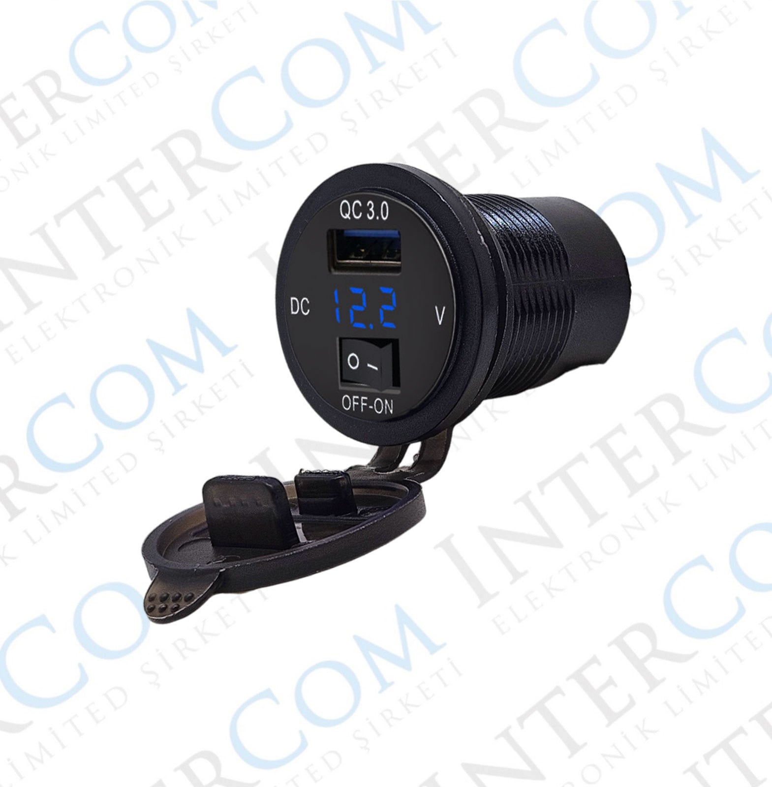 IC-266D-7 Pano Tip Voltmetreli USB 3.0 Anahtarlı