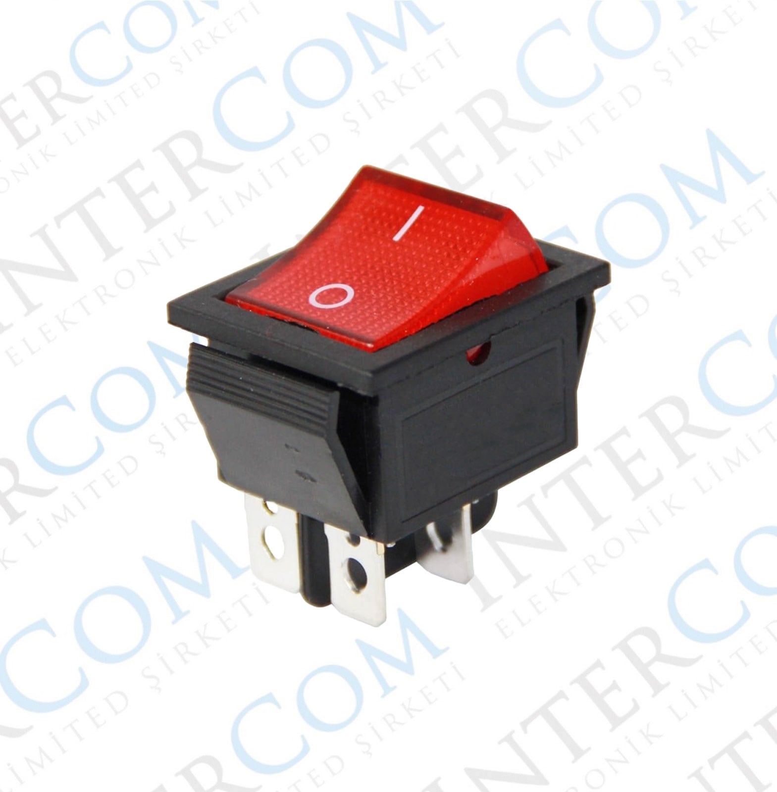 GENİŞ IŞIKLI 1 TARAFA YAYLI 12V KIRMIZI IC109B