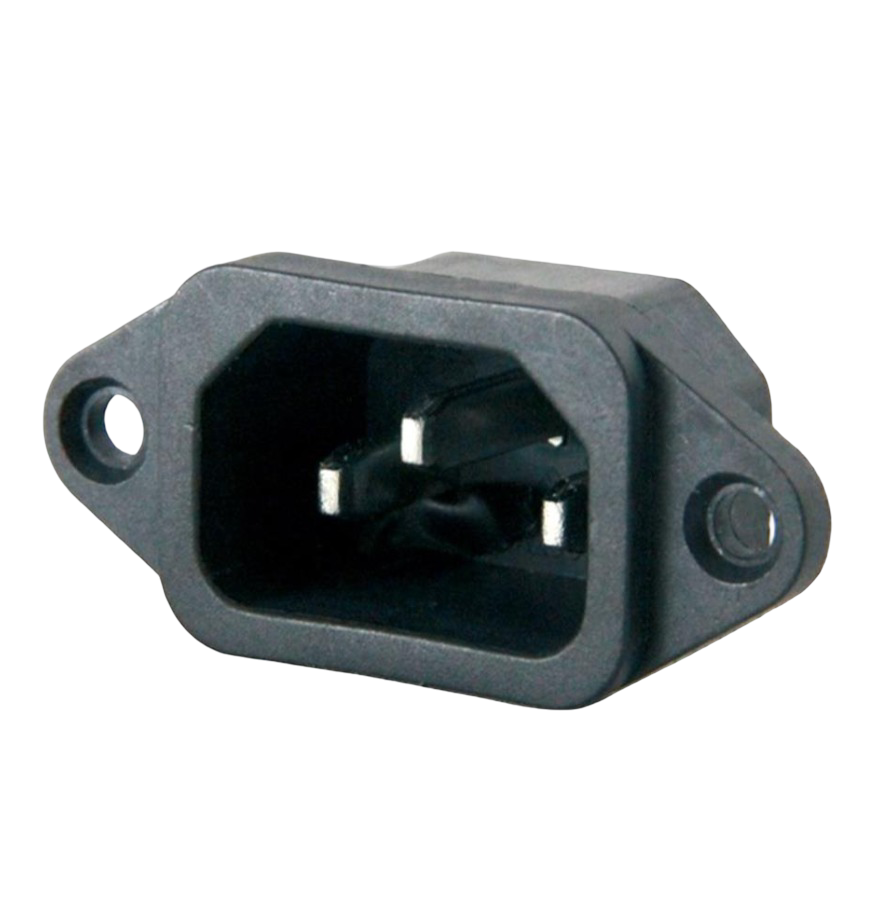 IC-212-S C14 Power Soket Erkek Kulaklı - UL Sertifikalı