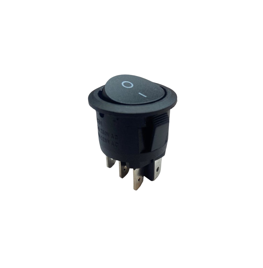 IC-133-6 YUVARLAK ANAHTAR ON-OFF 6P SİYAH