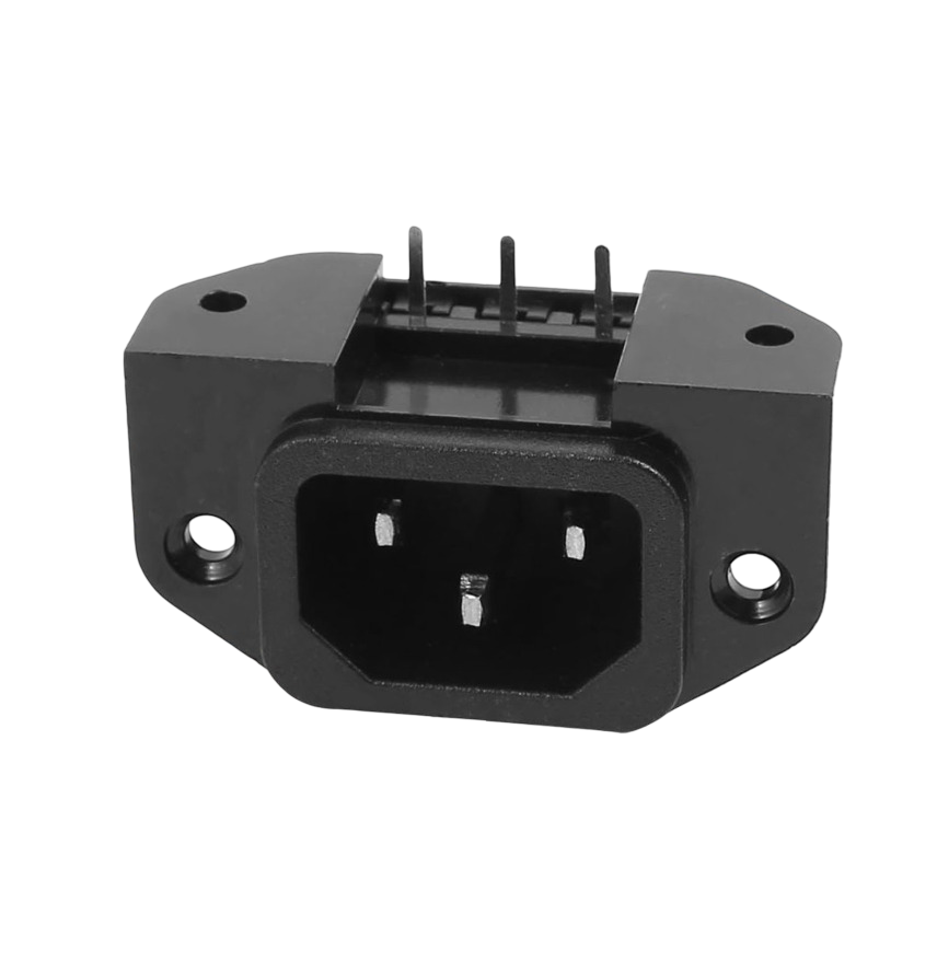 IC-212C C14 Power Soket Erkek Kulaklı 90° PCB