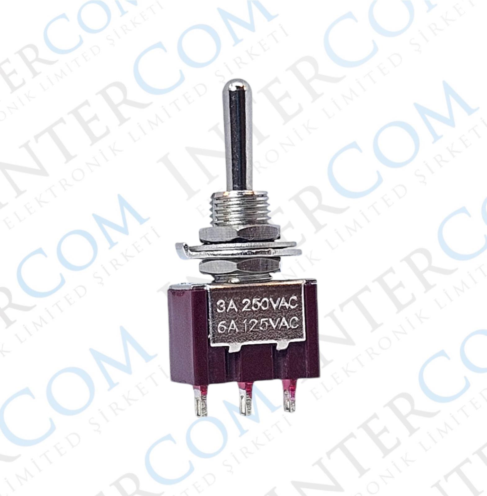 IC-140A Toggle Switch ON-OFF-ON (Kaliteli) Ø6mm MTS-103