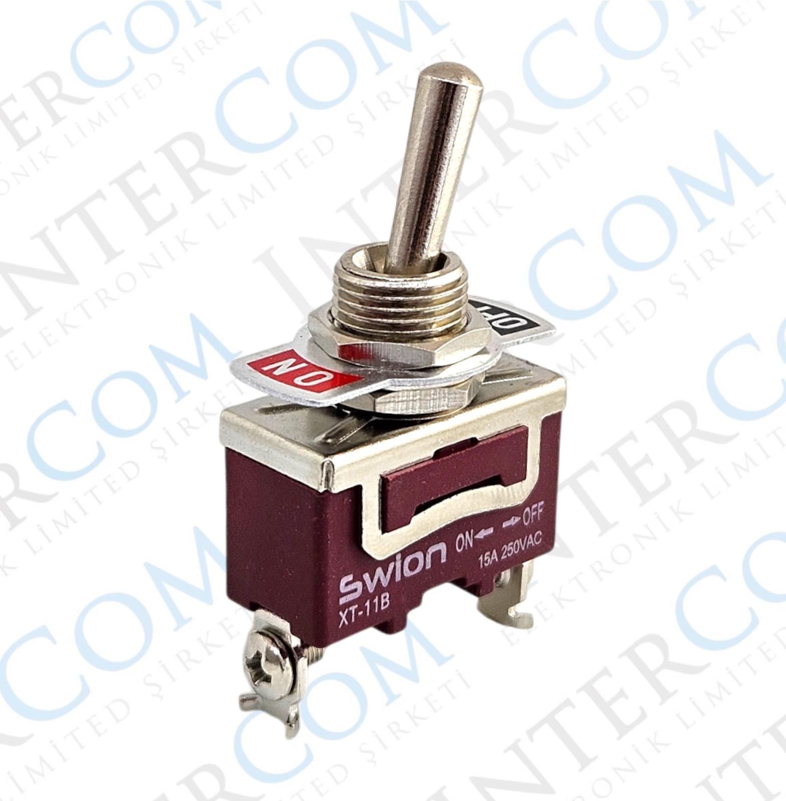 IC-152S-2 SWION Toggle Switch 15AMP 2P ON-OFF Ø12mm KN3C-101
