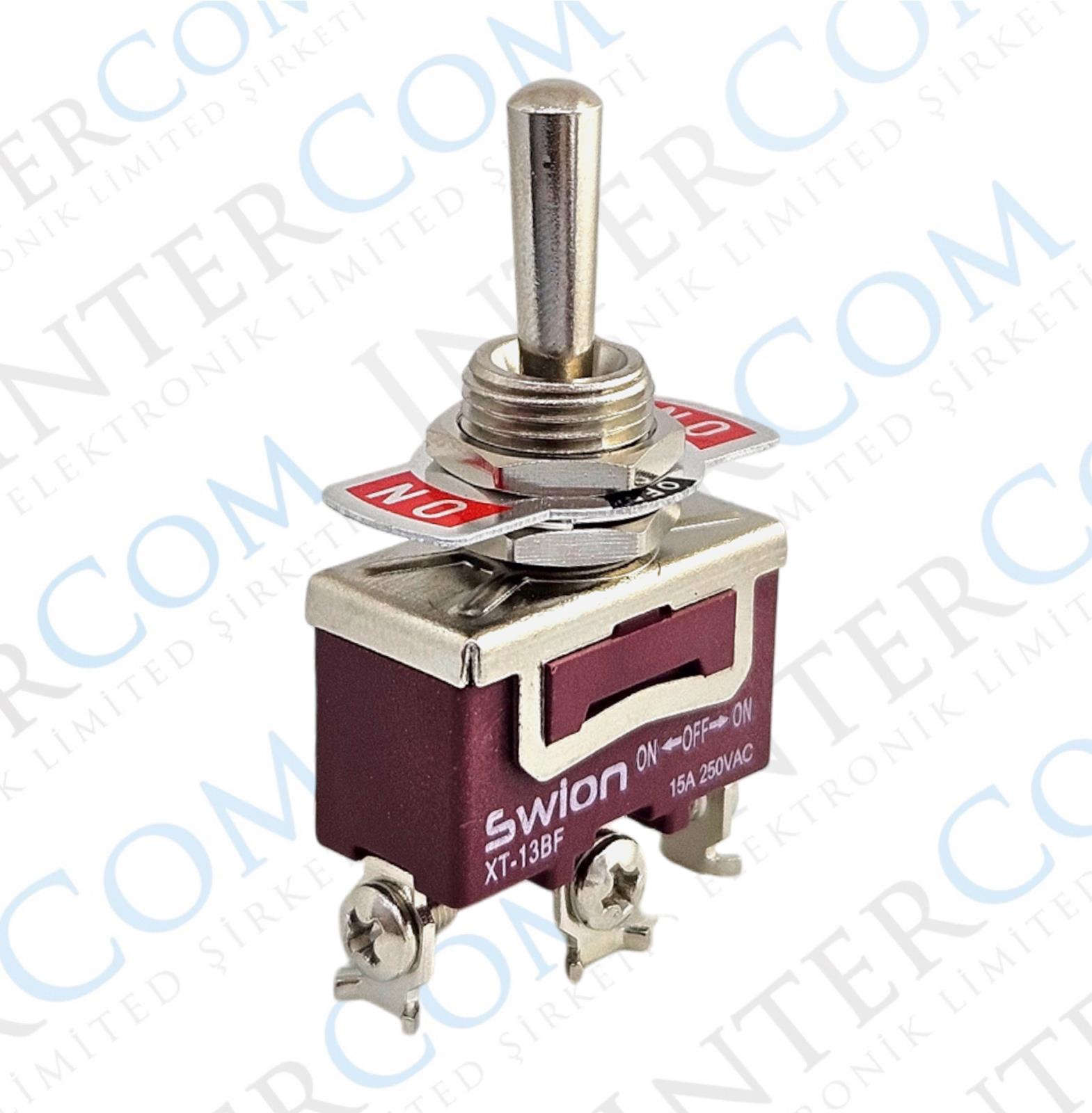 IC-153S SWION Toggle Switch 15AMP 3P ON-OFF-ON Ø12mm XT13-B