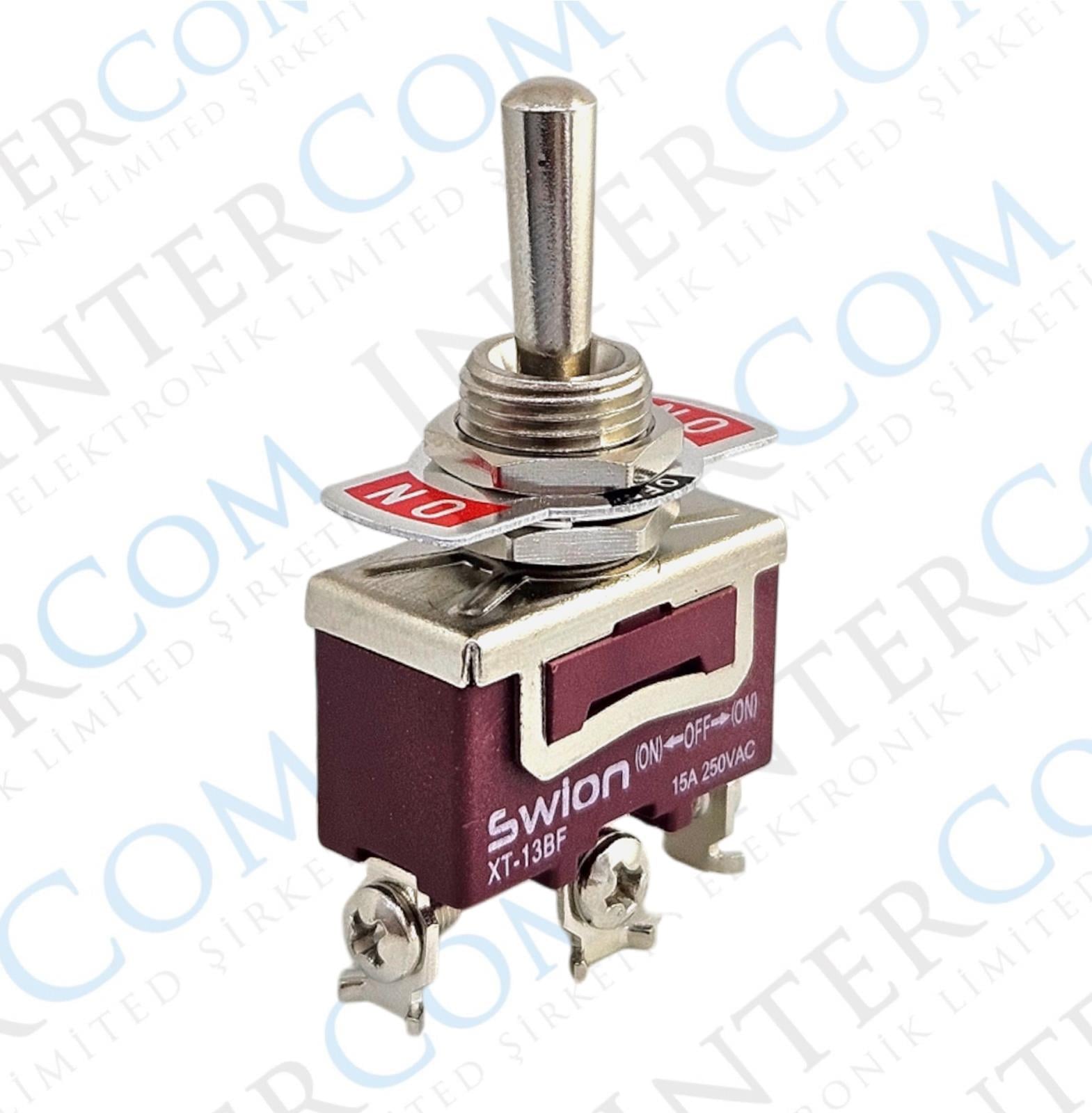 IC-155S SWION Toggle Switch 3P MOM-OFF-MOM Ø12mm XT-13BF
