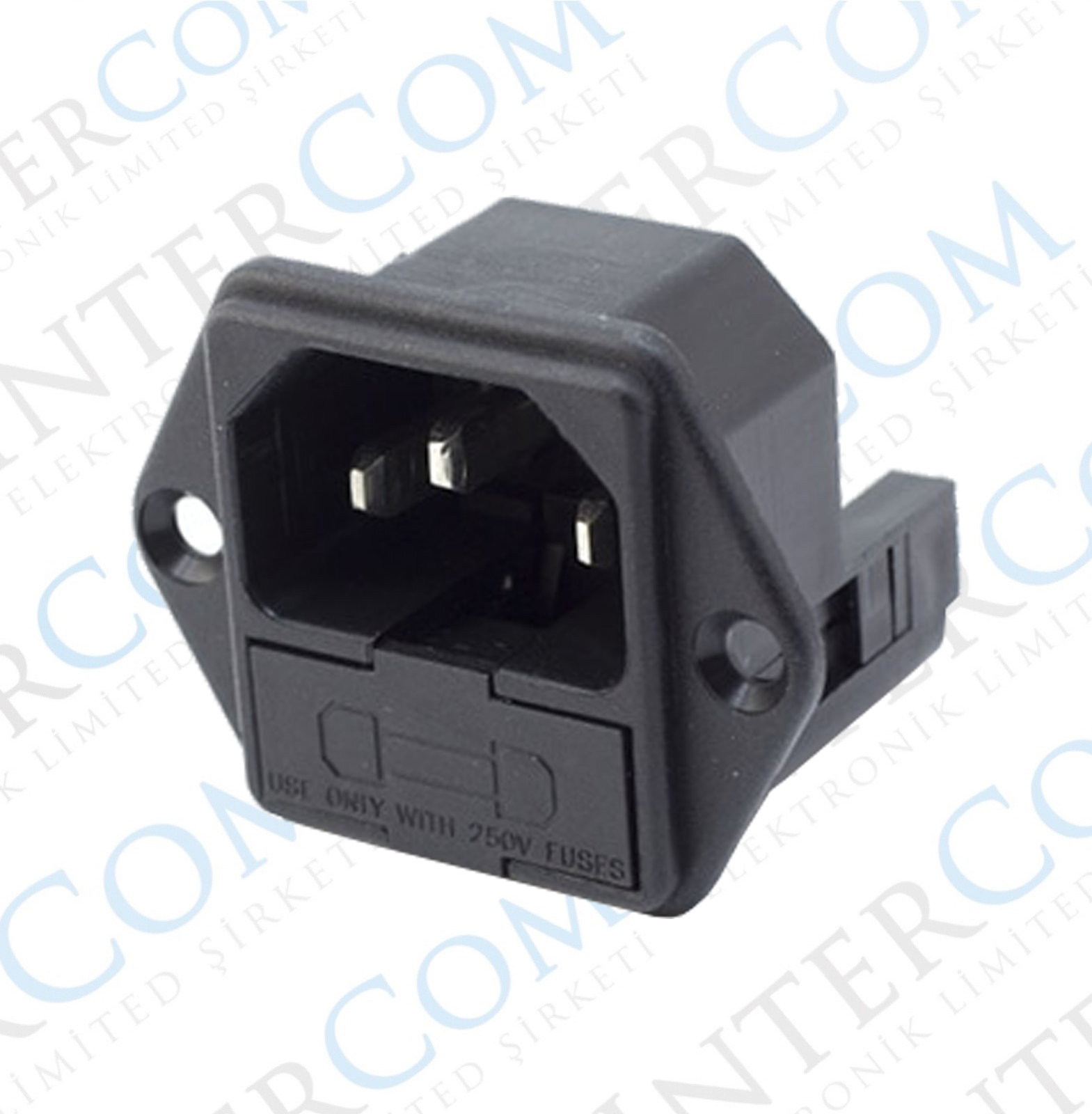 IC-213B C14 POWER ŞASE ÇİFT FUSELİ KULAKLI