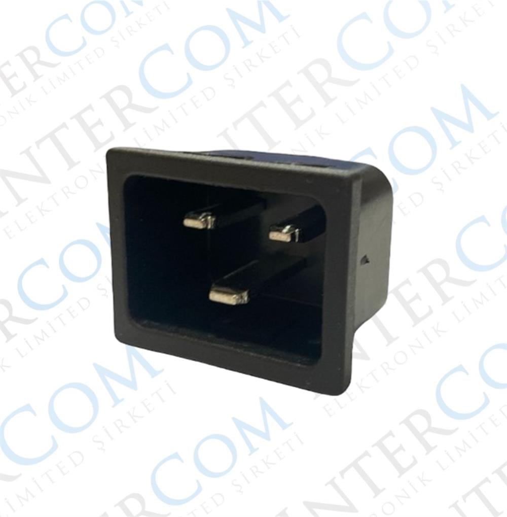 IC-215A1-2 POWER SOKET ERKEK KULAKSIZ C20