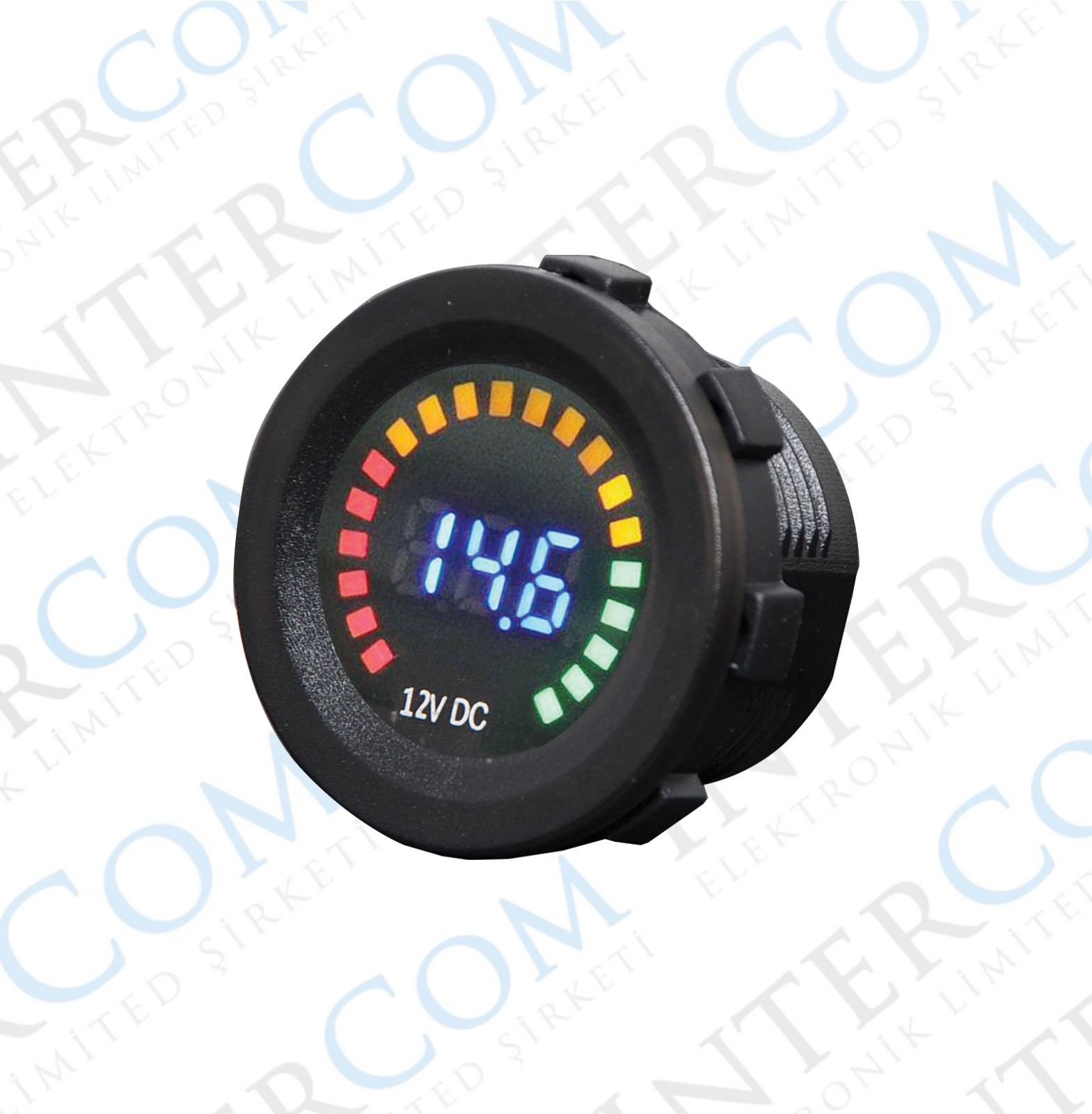 IC-230E VOLTMETRE PANO TİP AKÜ GÖSTERGELİ 28MM 6-32V