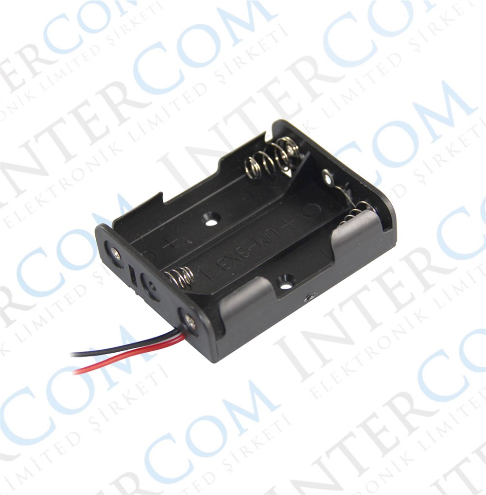 IC-233-2 Pil Yuvası 3 lü Yan Yana (AA)