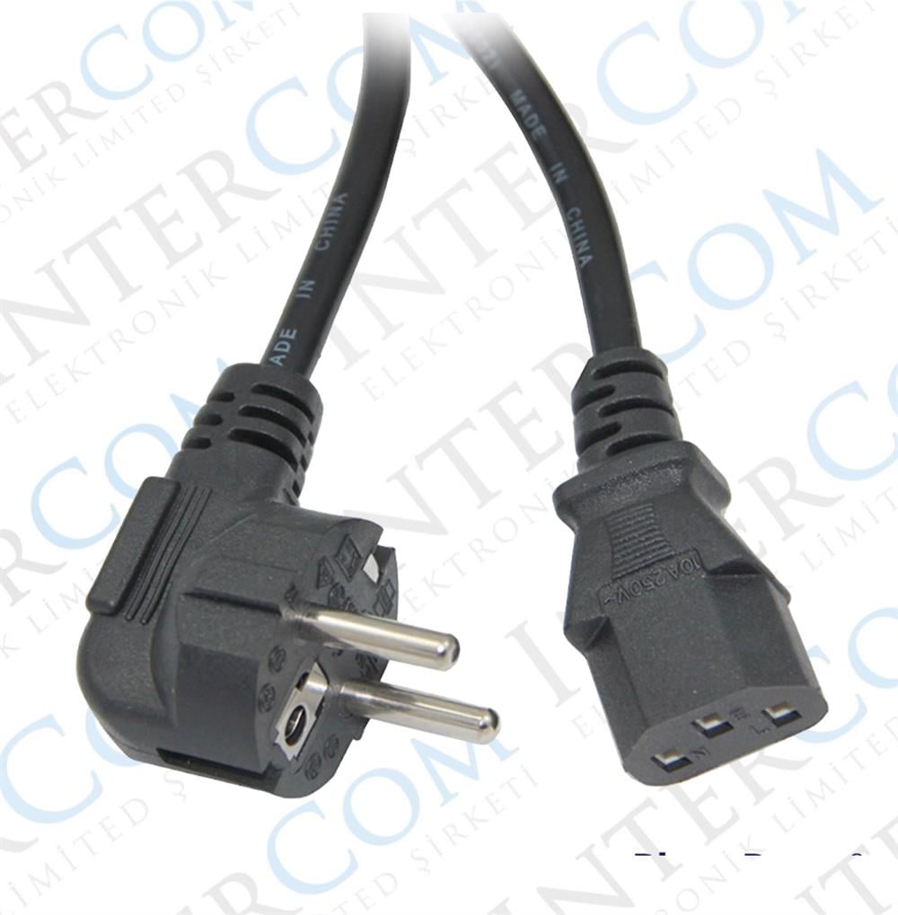 IC-268 Power Kablo L Erkek/Düz Dişi