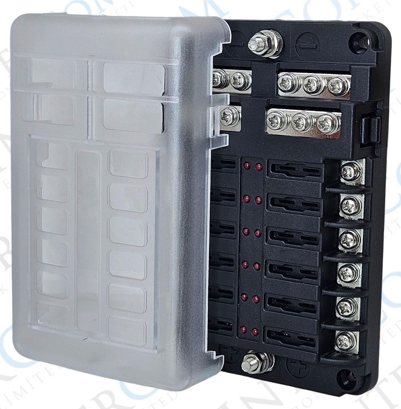 IC-276B-12 SİGORTA KUTUSU 12'Lİ İKAZ IŞIKLI ŞASE BARELİ