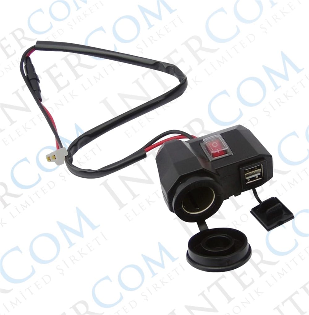 IC266F-1	MOTORSİKLET USB ŞARJ SETİ ANAHTARLI 