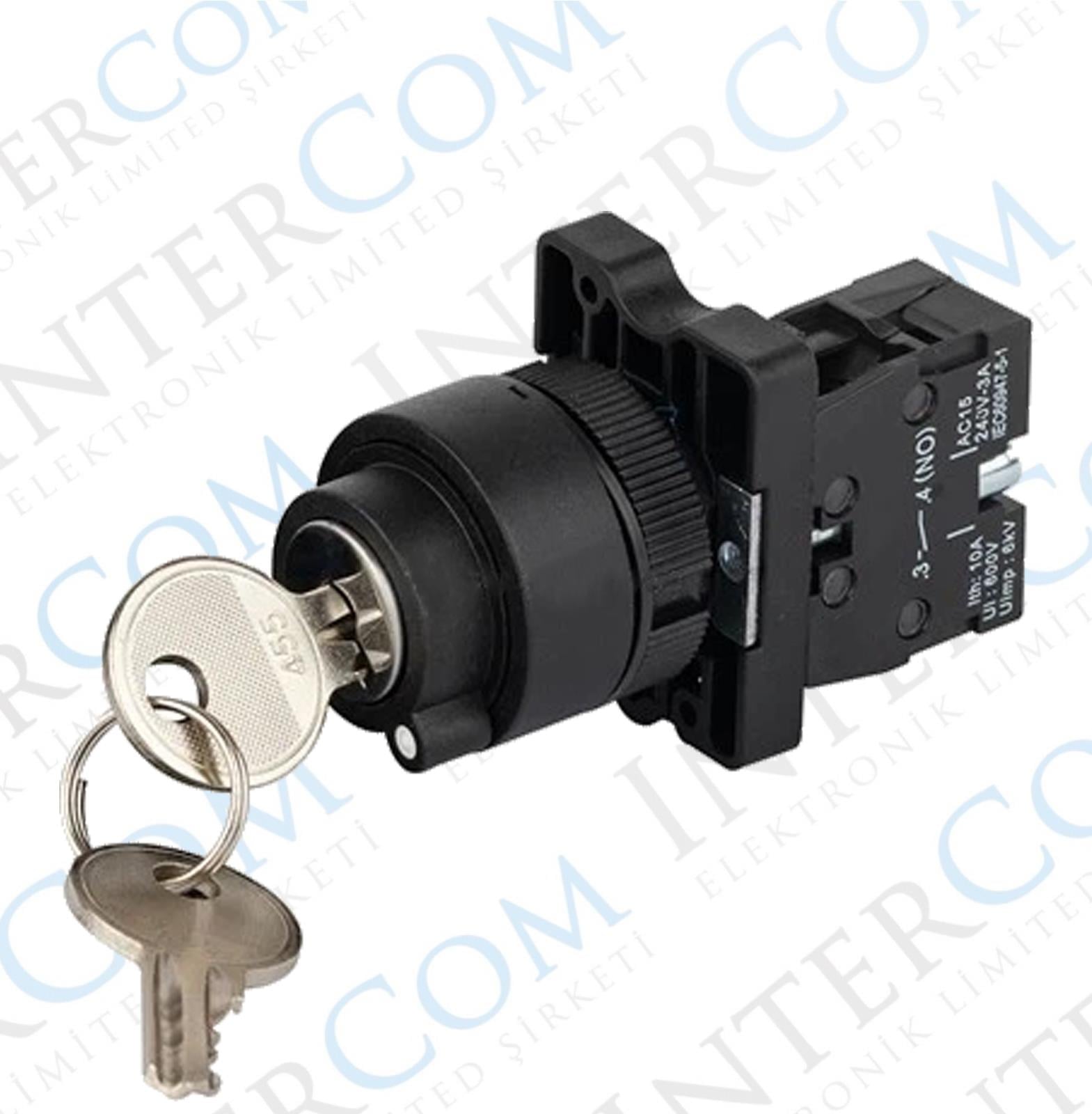 LAY5-EG21 22mm Anahtarlı Kalıcı 0-1 (1NO)