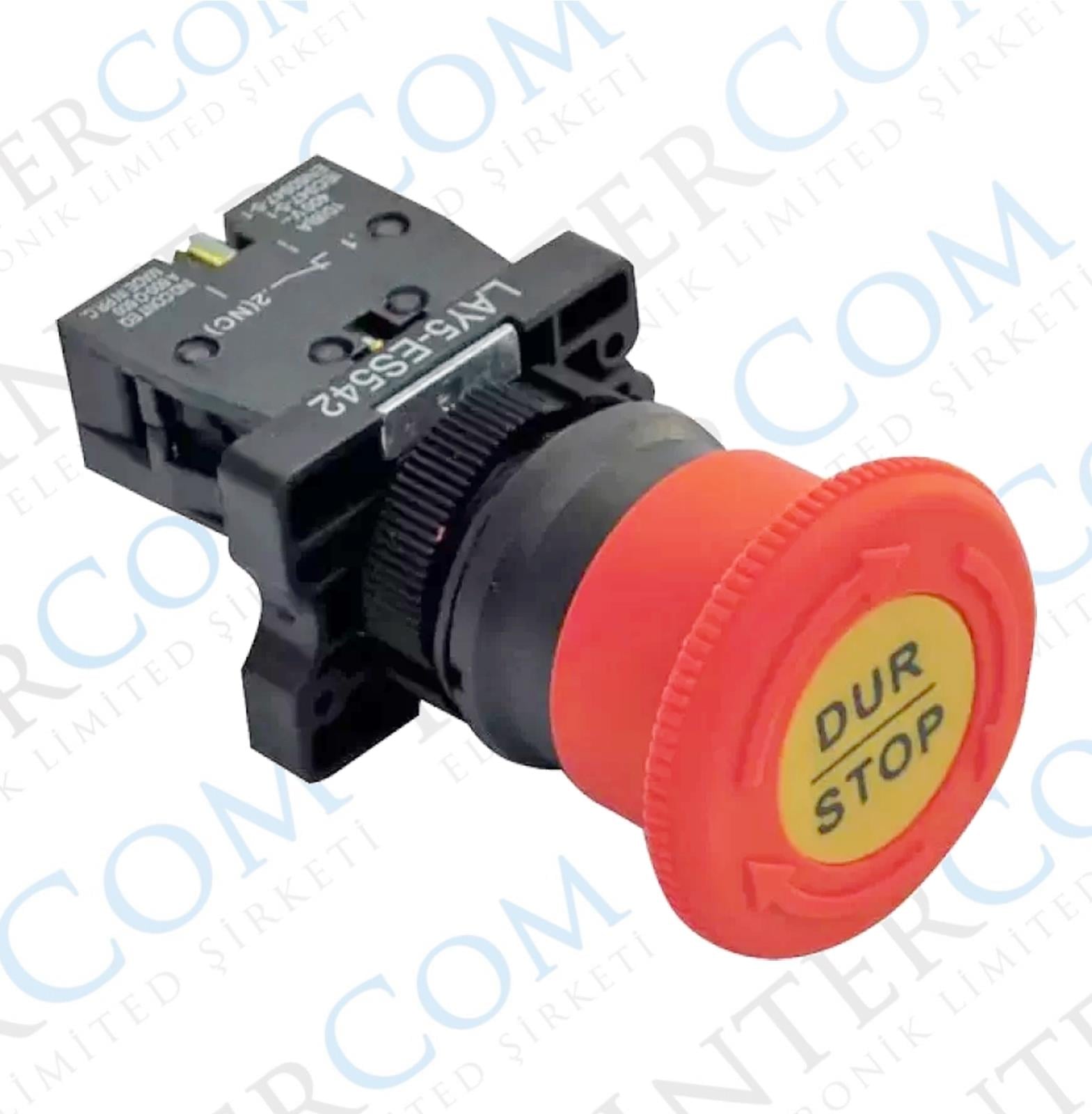 LAY5-ES542 22mm Acil-Stop Bas-Çevir 40mm