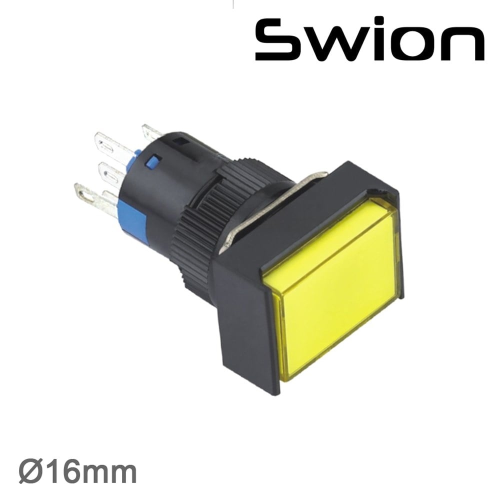 SJ-11 16mm LEDLİ Plastik Yaylı Buton 1NO/1NC 5P