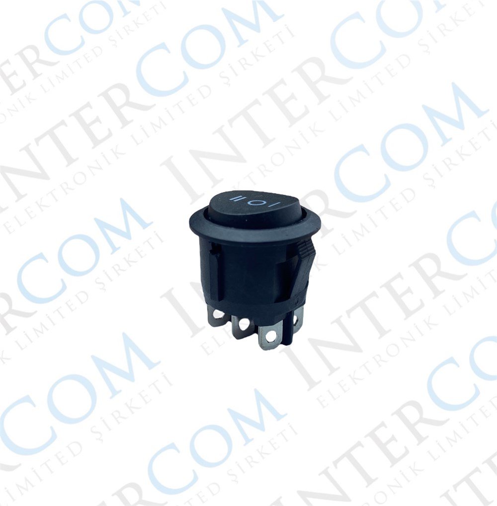 YUVARLAK ANH.ON-OFF-ON 6P SİYAH IC134-6