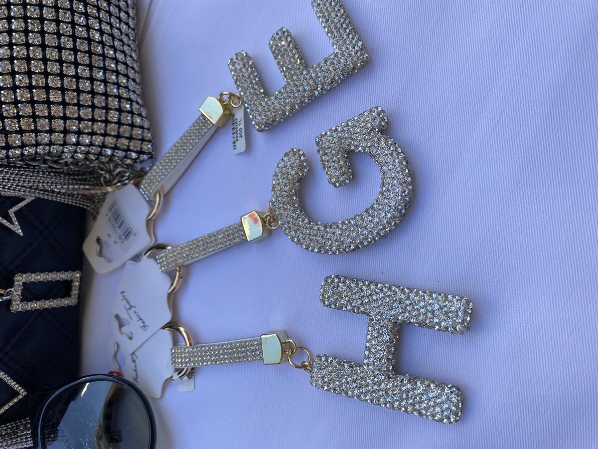 Gümüş Renk Harf Anahtarlık