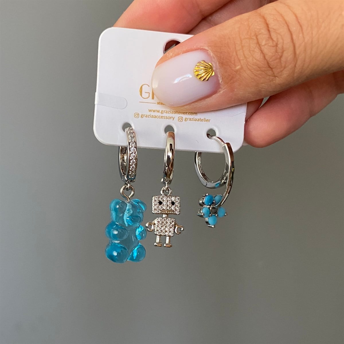 3'lü Küpe Seti