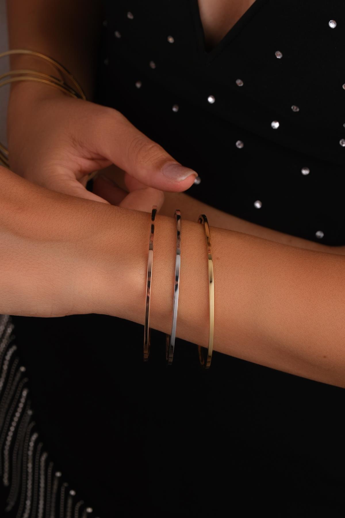 Çelik Ajda Üçlü Bileklik Seti BST-18