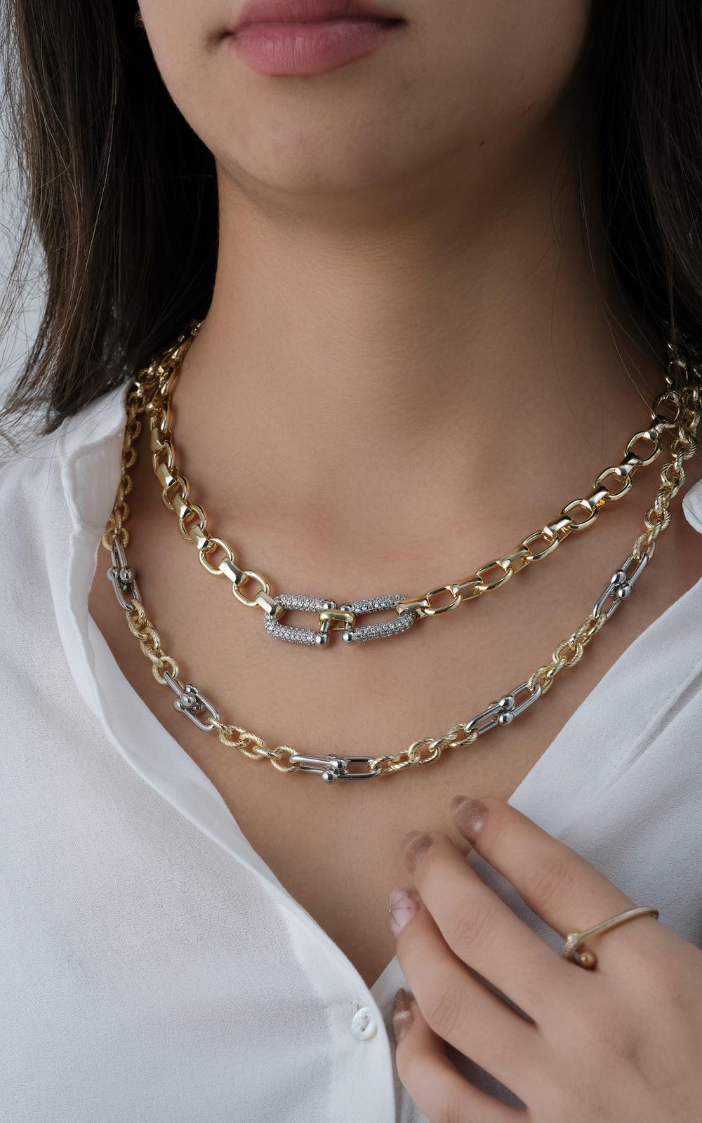 Çift Renkli Marka Kolye