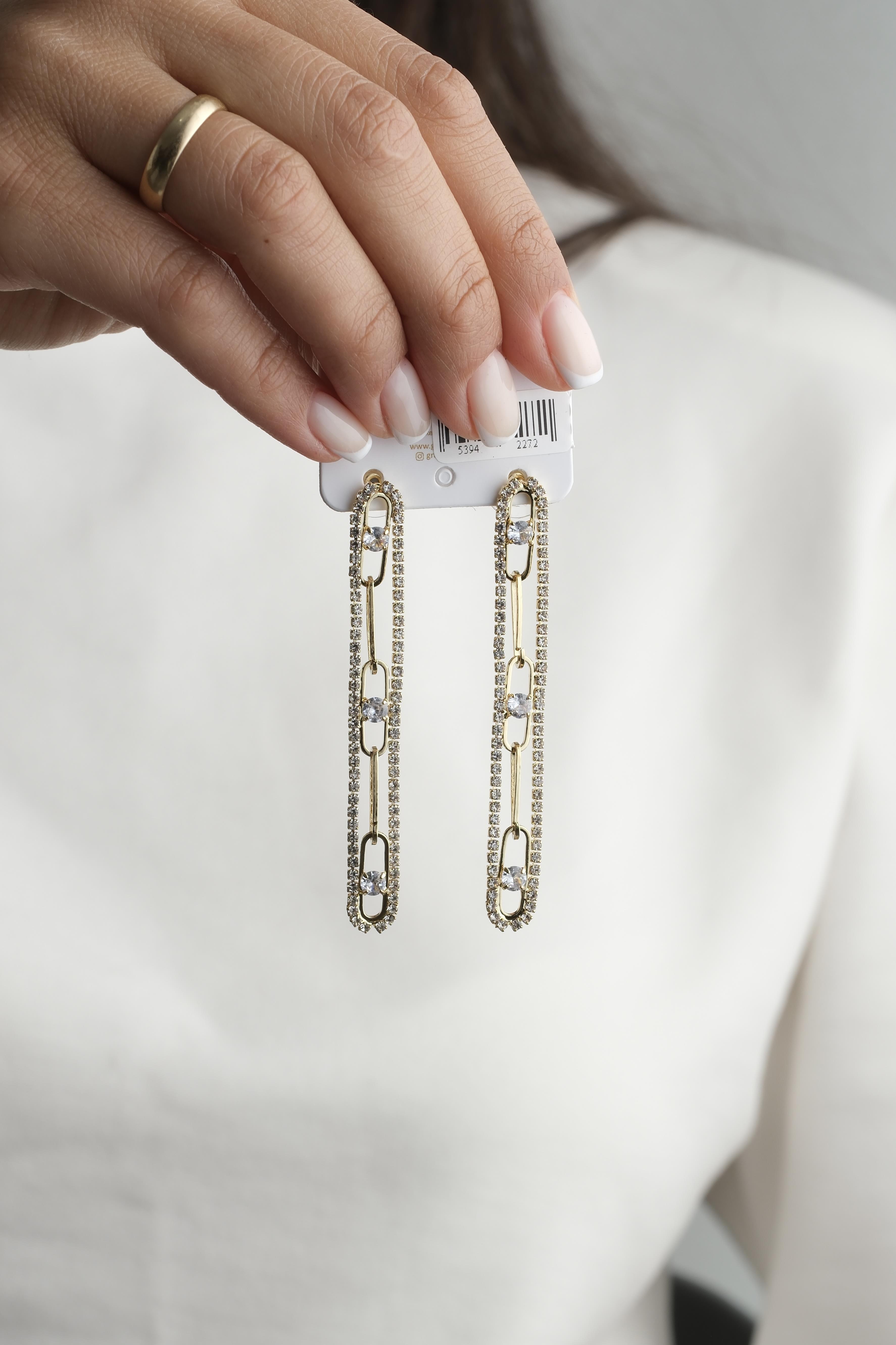 Gold Marka Ataç Suyolu Uzun Küpe