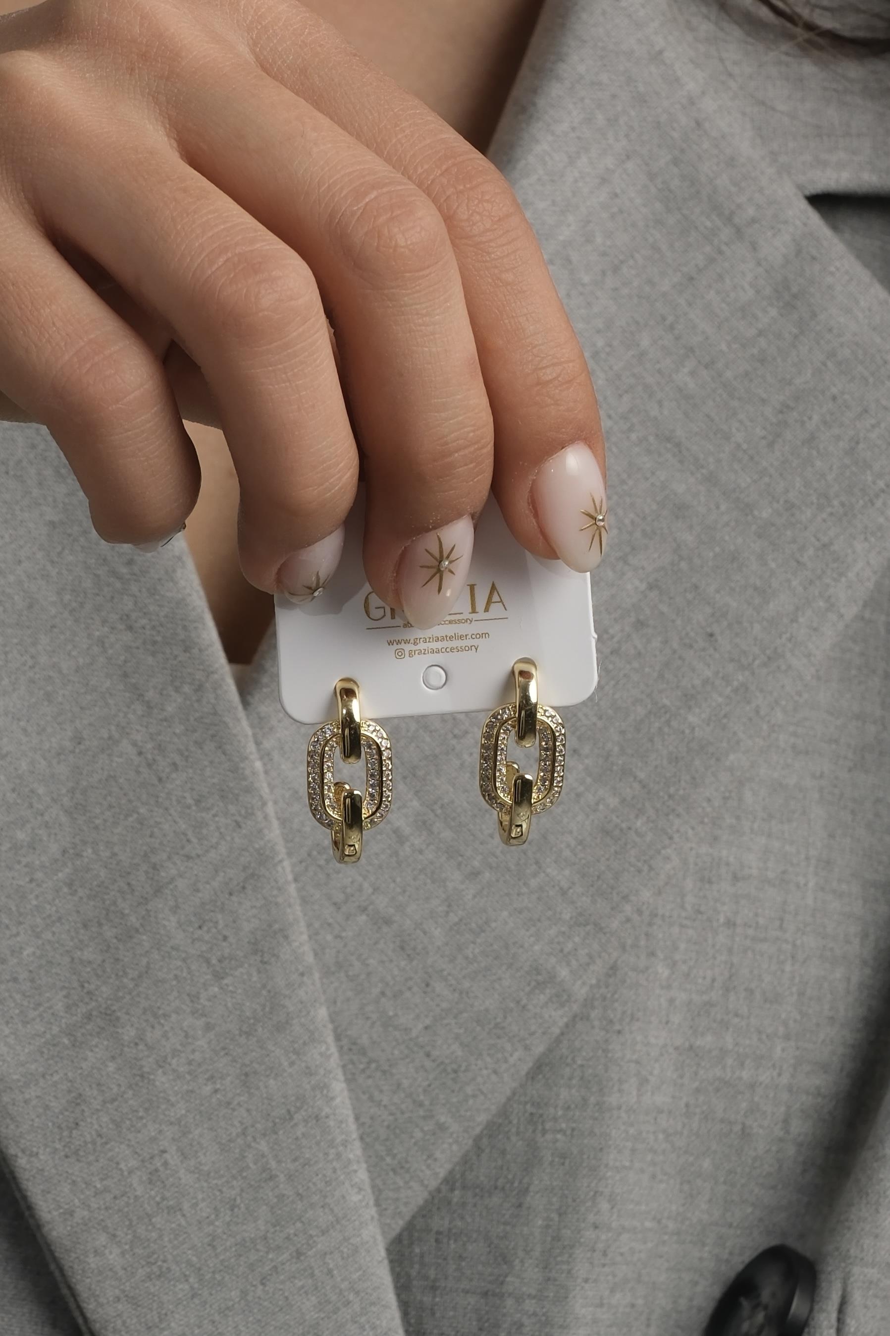 Gold Minik Ataç Küpe