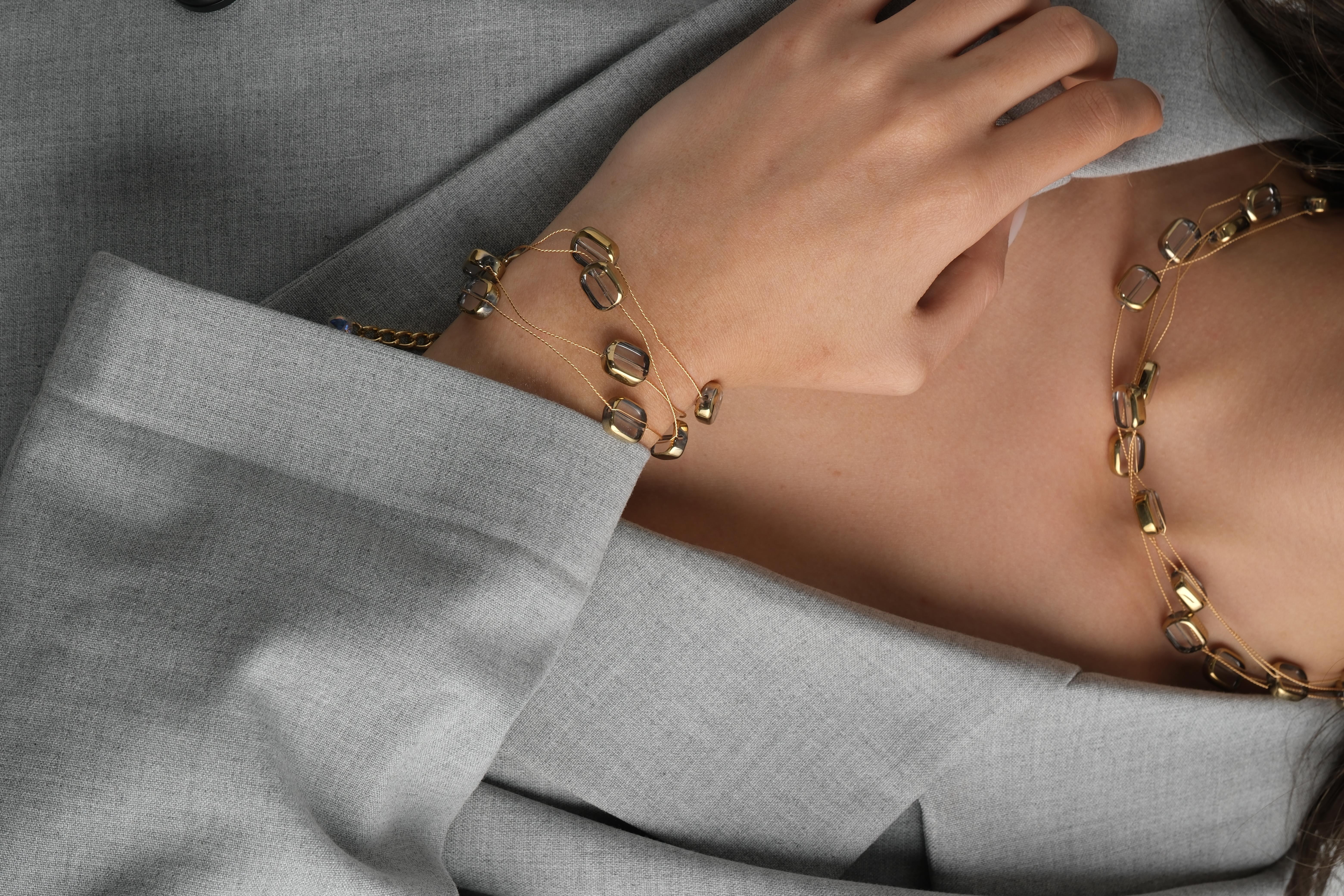 Karışık Saydam Taşlı Bileklik