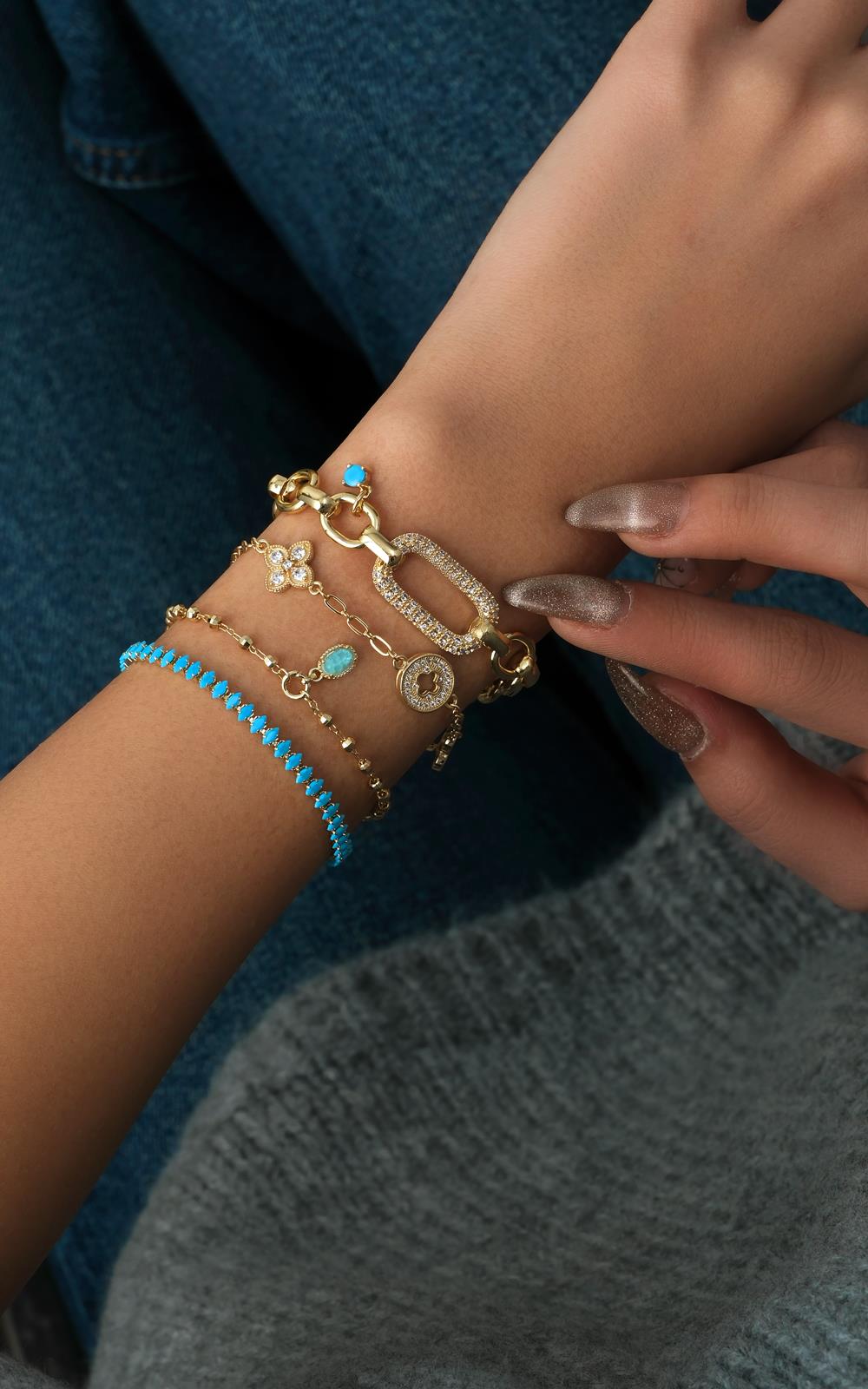 Mavi Peri Bileklik Seti