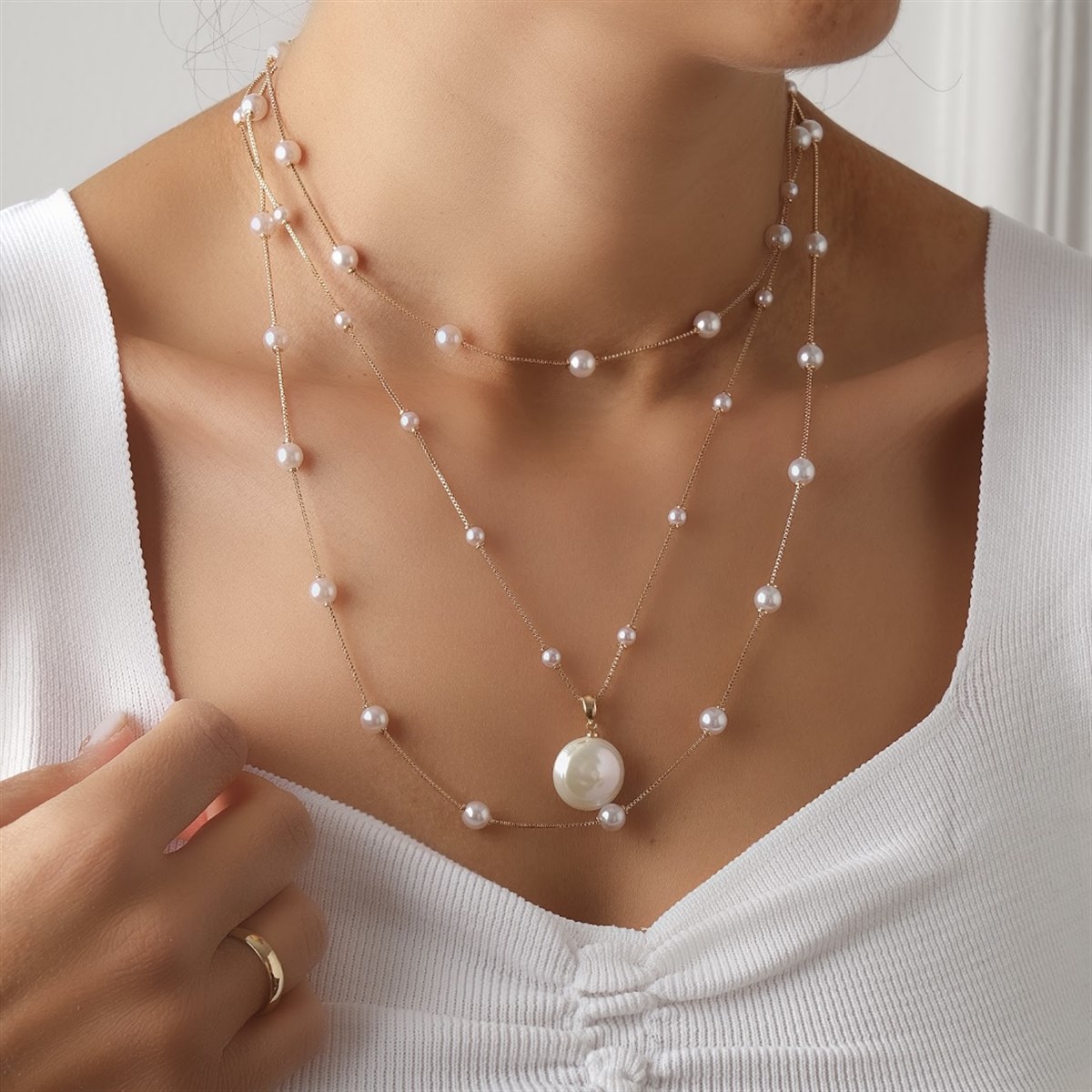 Vip Uzun İnci Kolye