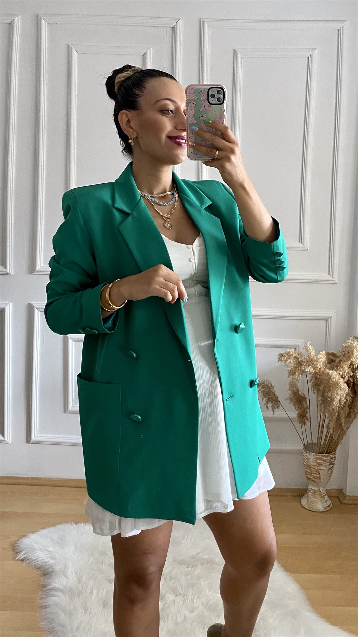 Yeşil Spor Blazer Ceket