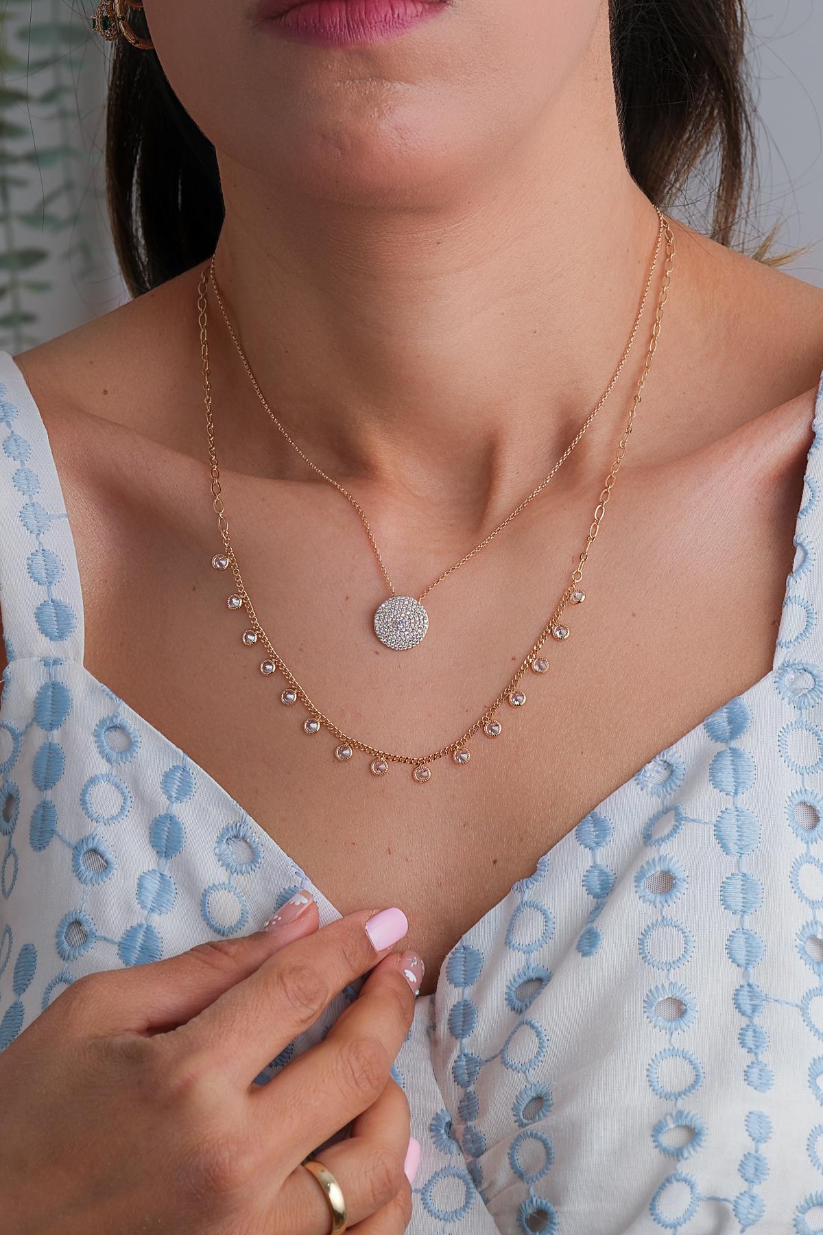 Zarif Zirkon Kolye Kombini