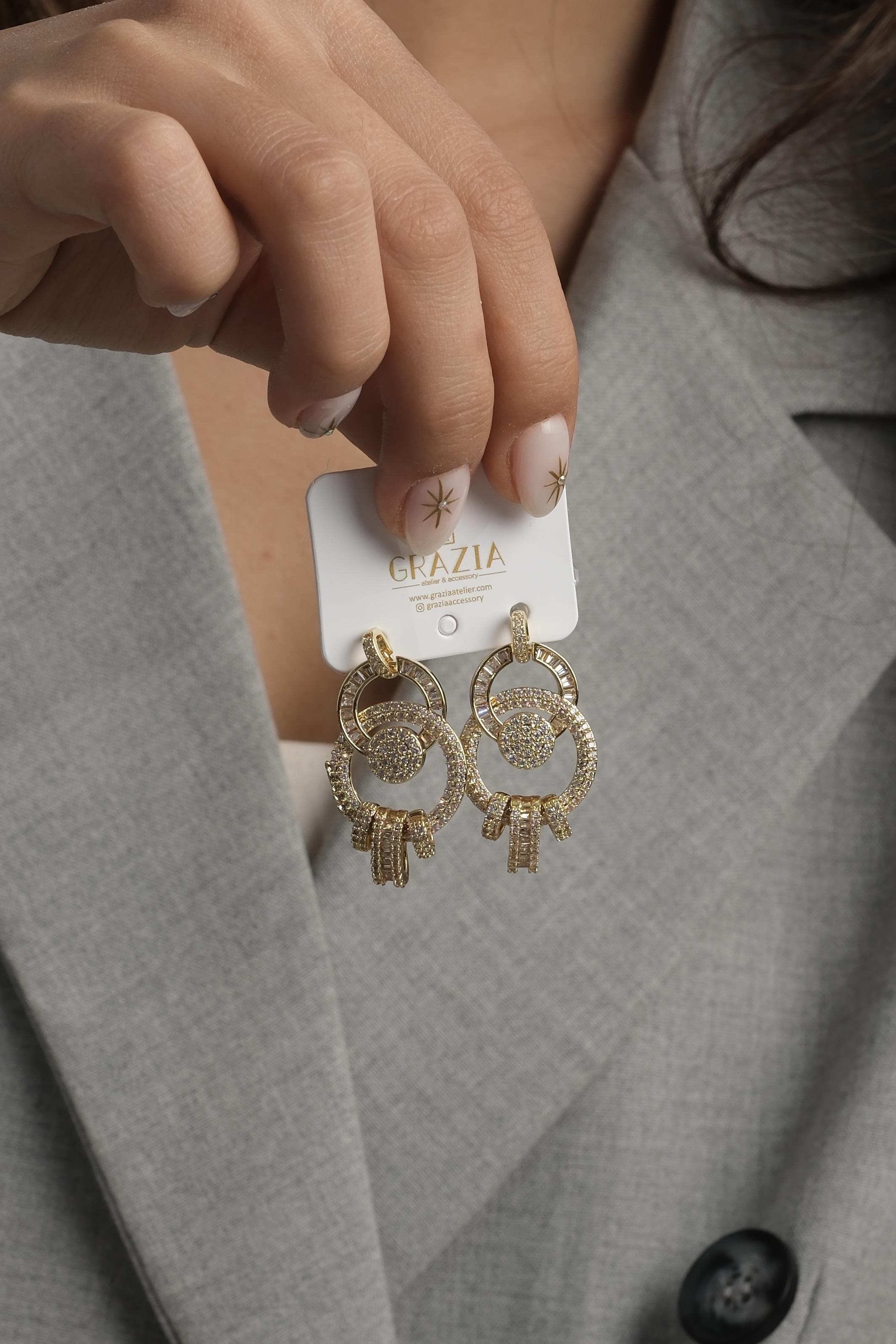 Zirkon Şıngırtı Küpe