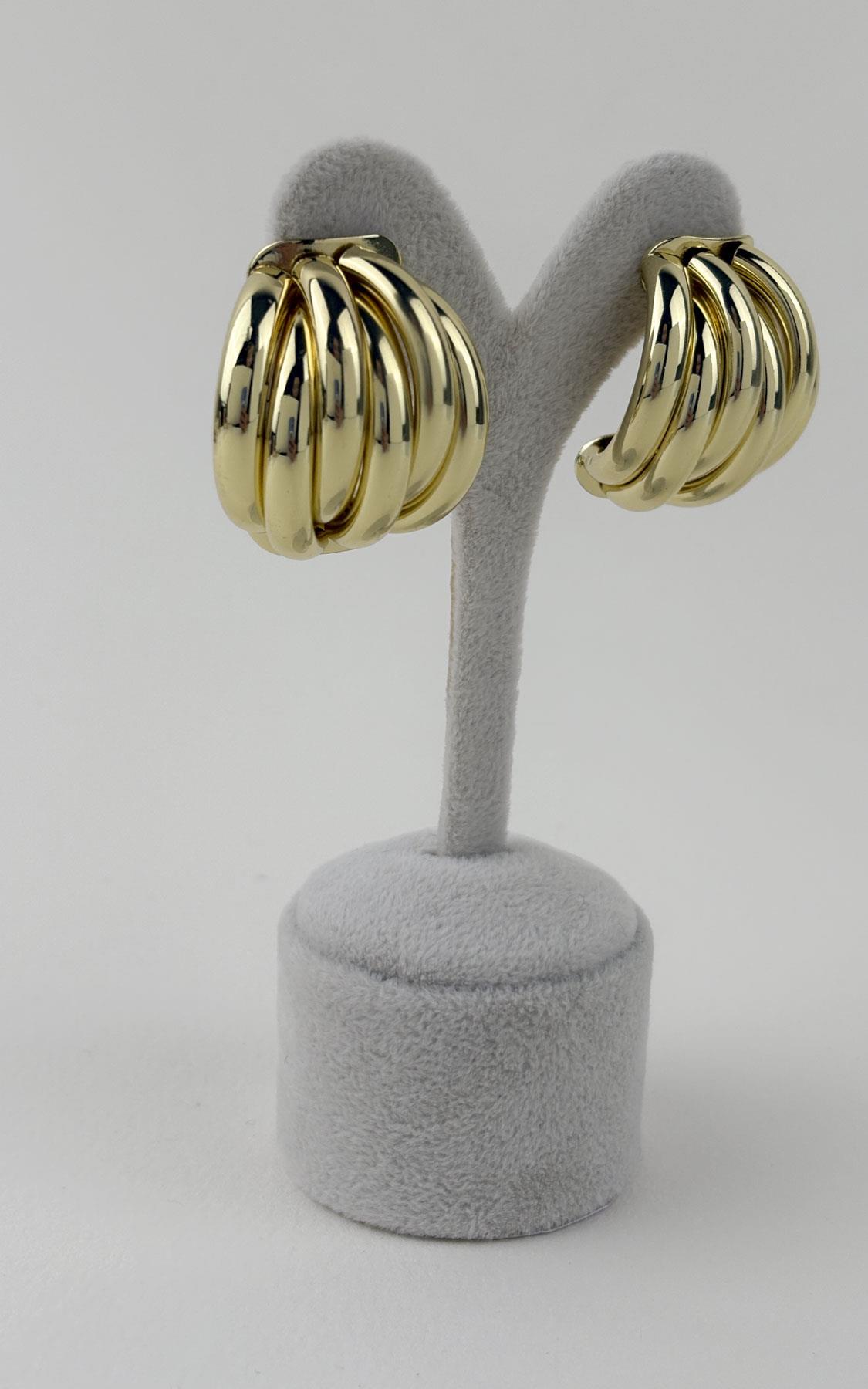 Bombeli Şerit Sıralı Küpe