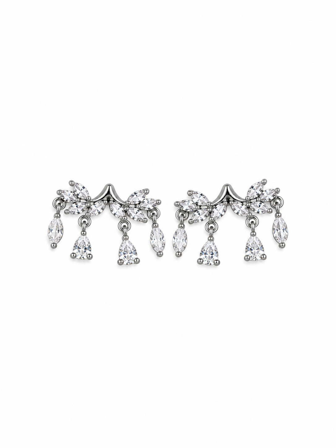 Damla Taşlı Silver Küpe