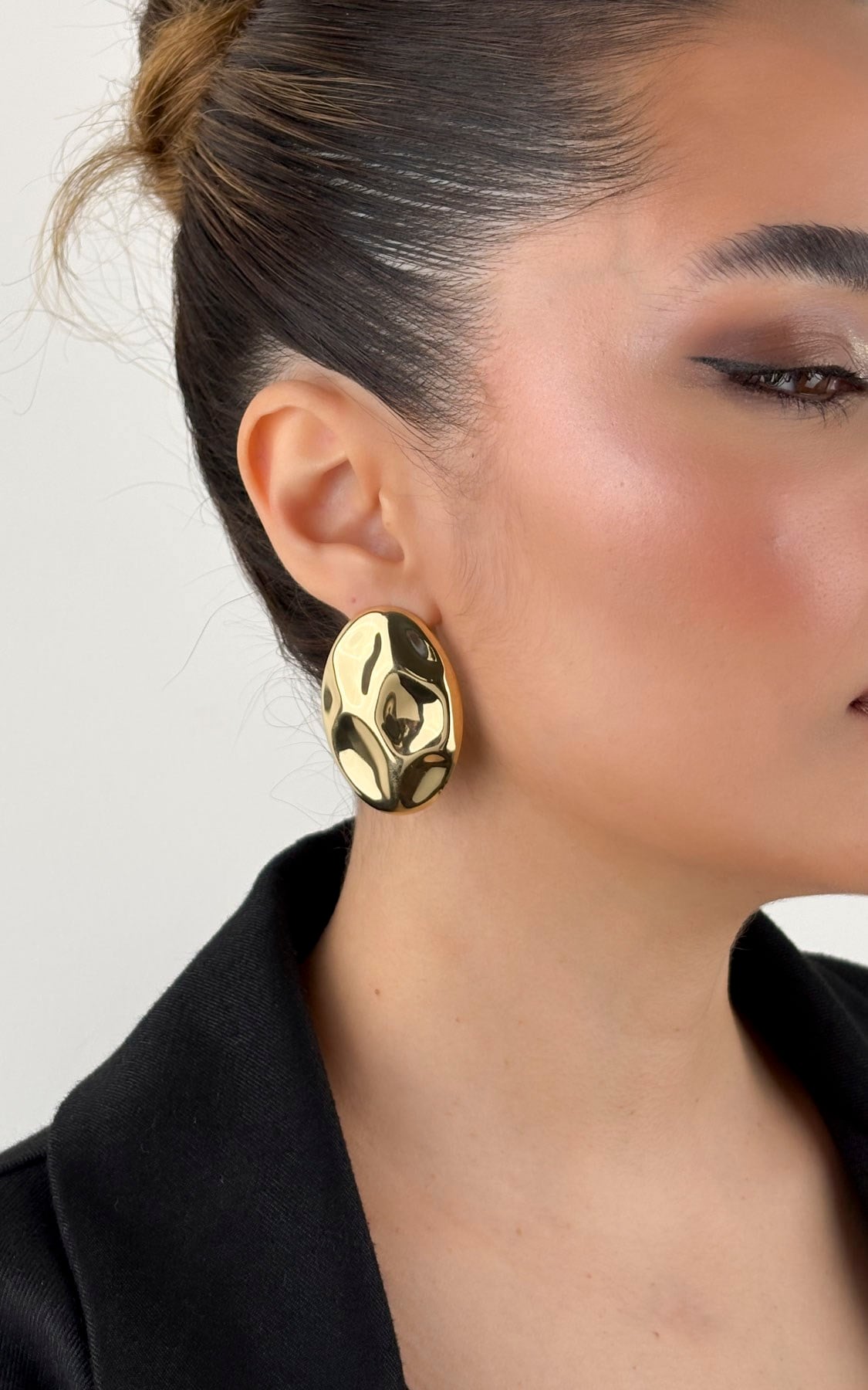 Dövme Plaka Oval Küpe