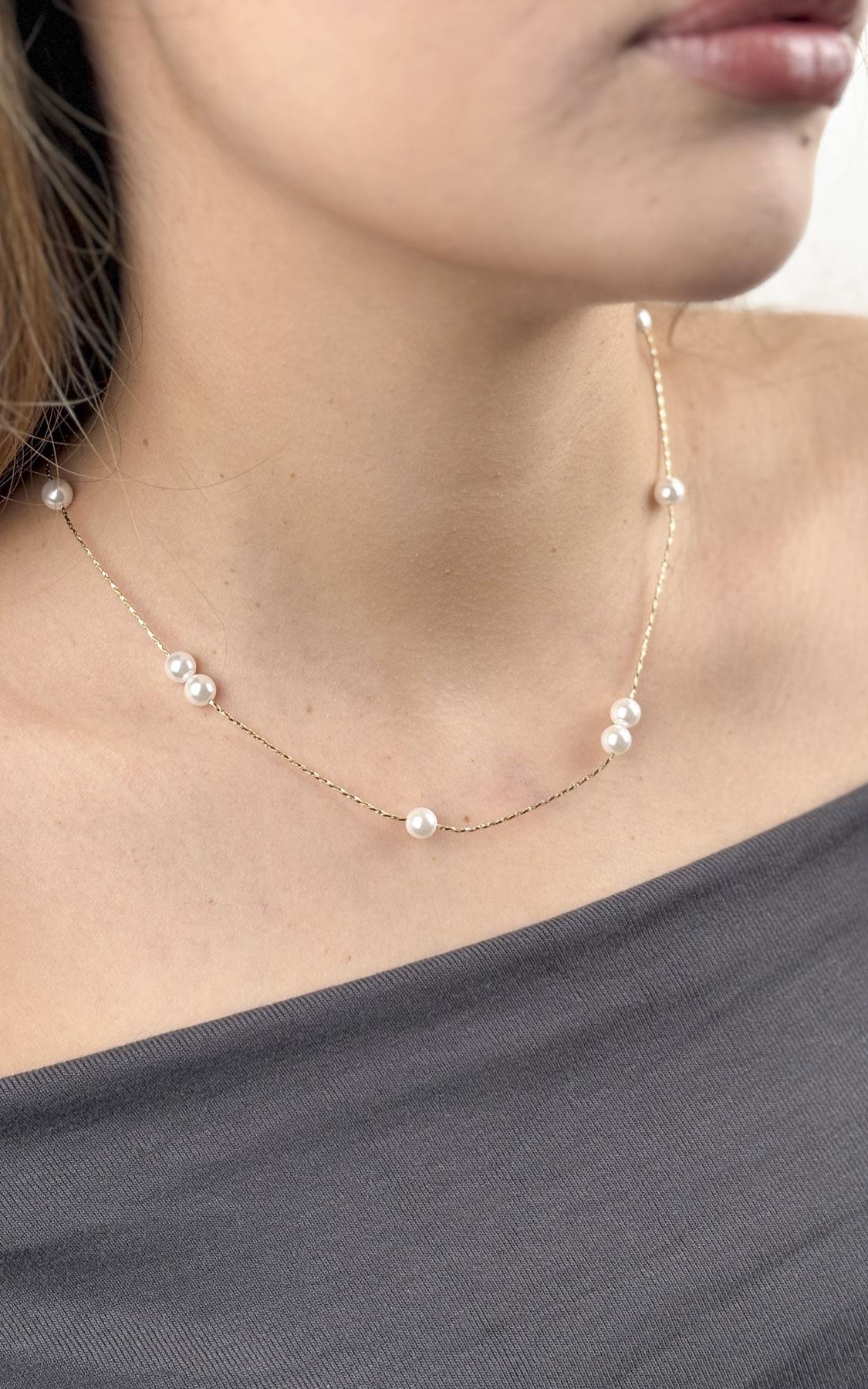 İnci Sıralı Kolye