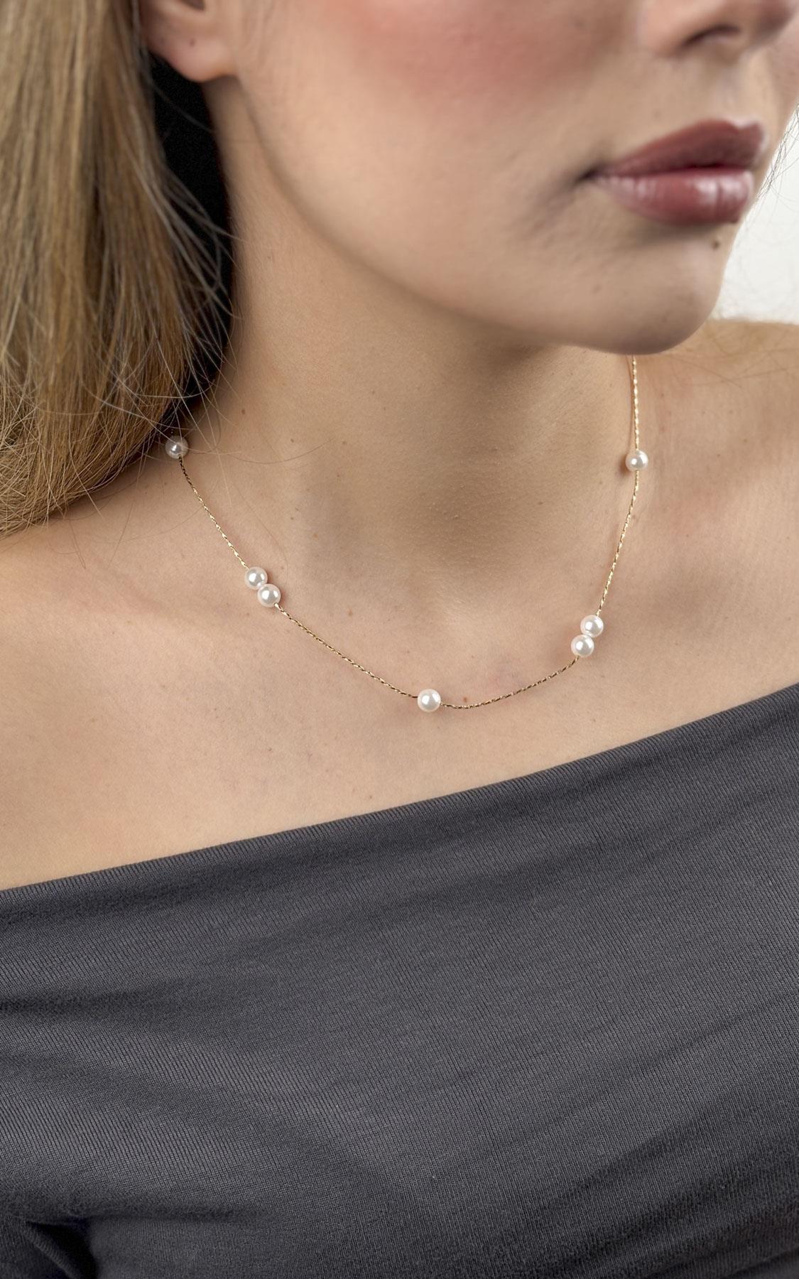 İnci Sıralı Kolye