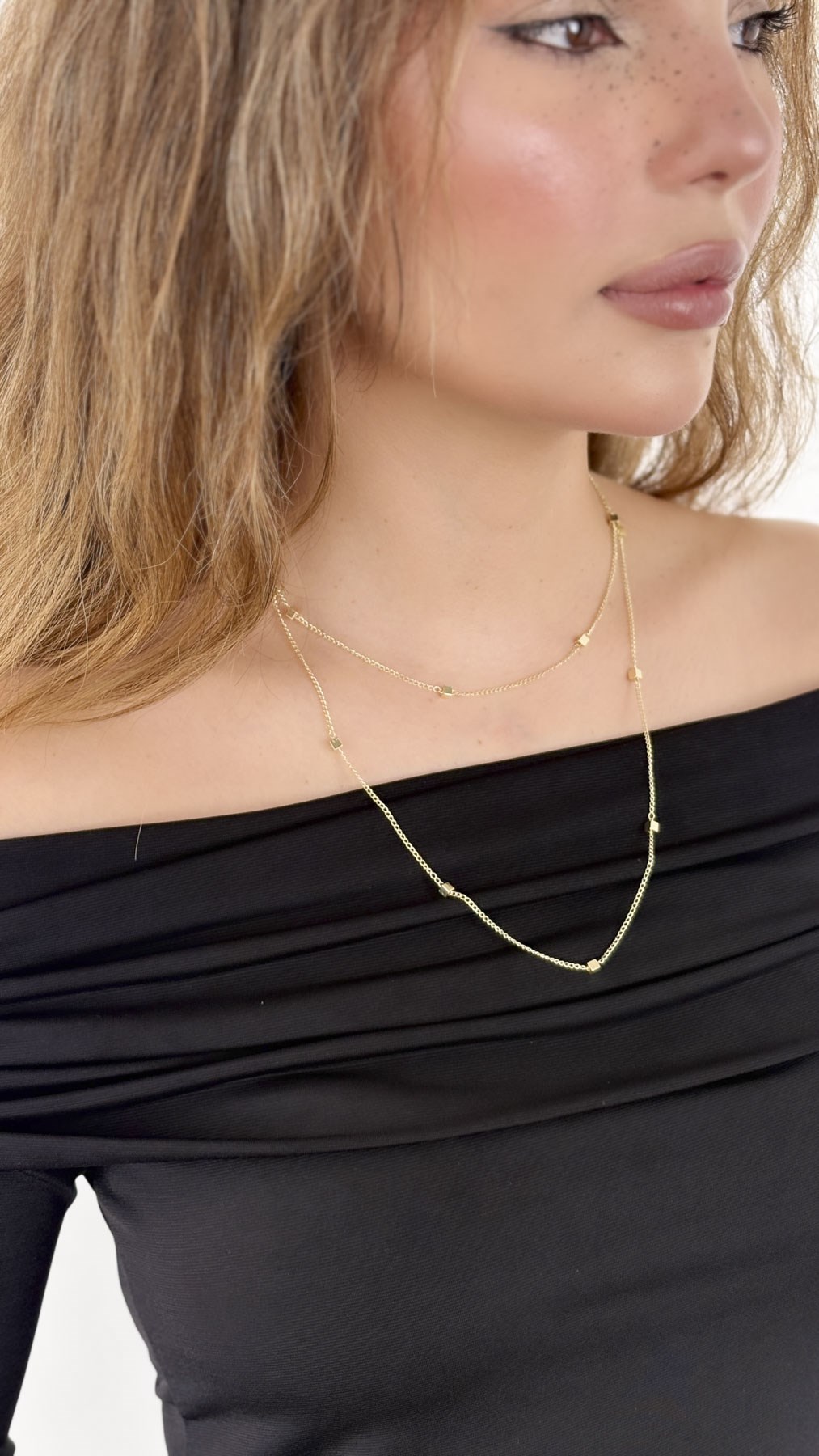 Küp Sıralı Zincir Kolye