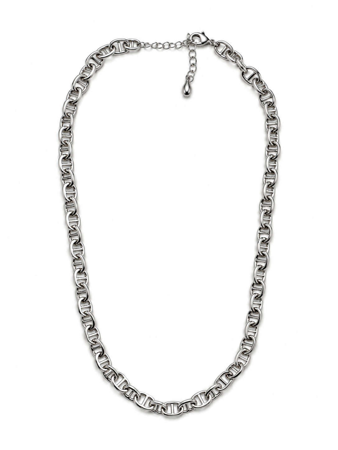 Oval Sıralı Silver Kolye