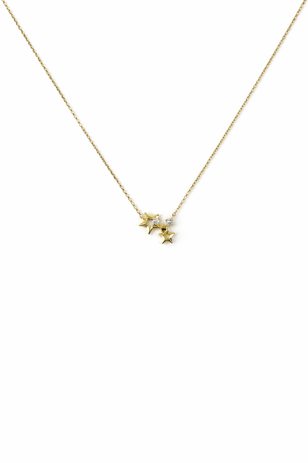 Yıldız Figürlü Taş Detaylı Kolye