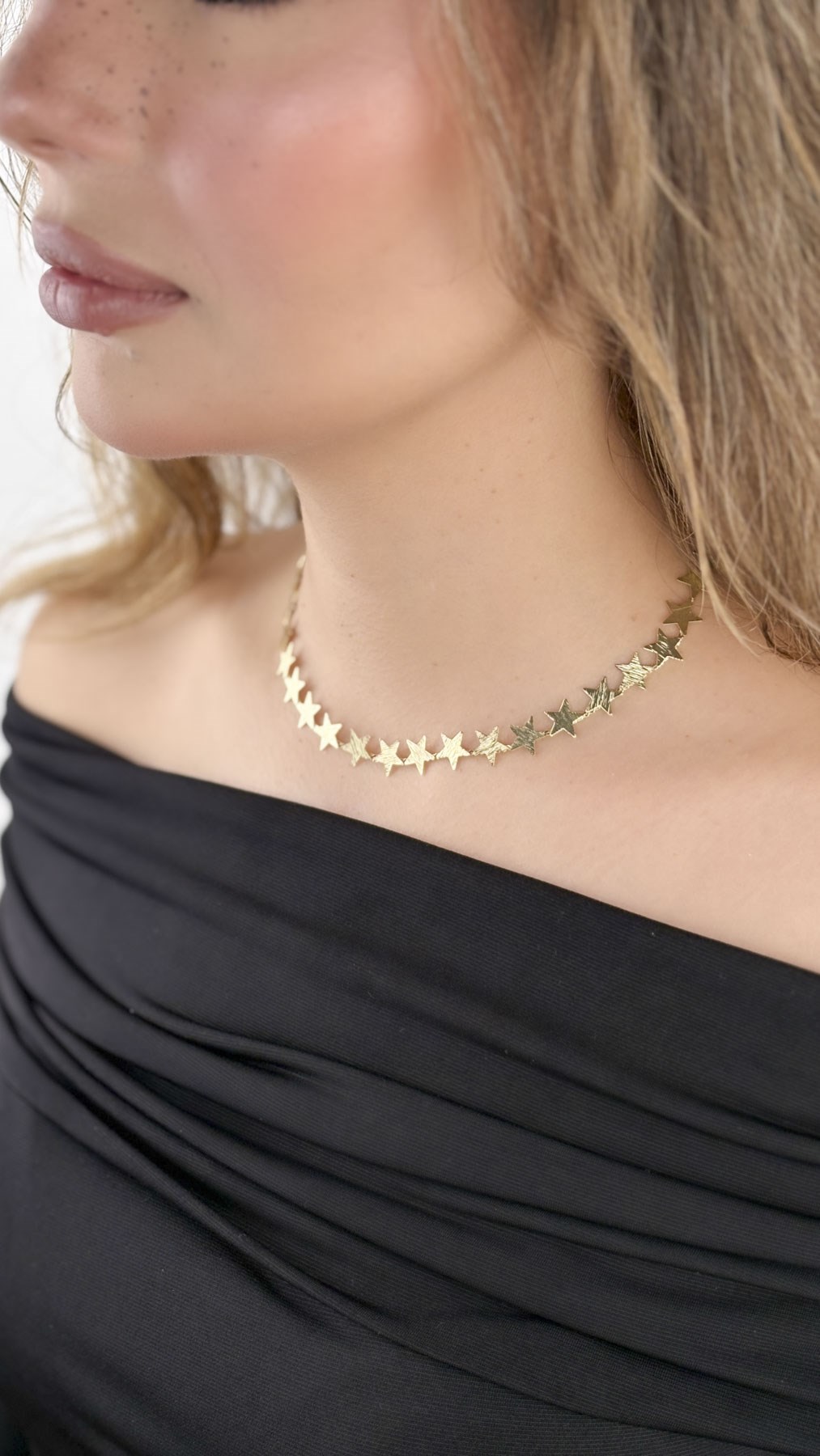 Yıldız Plaka Sıralı Kolye