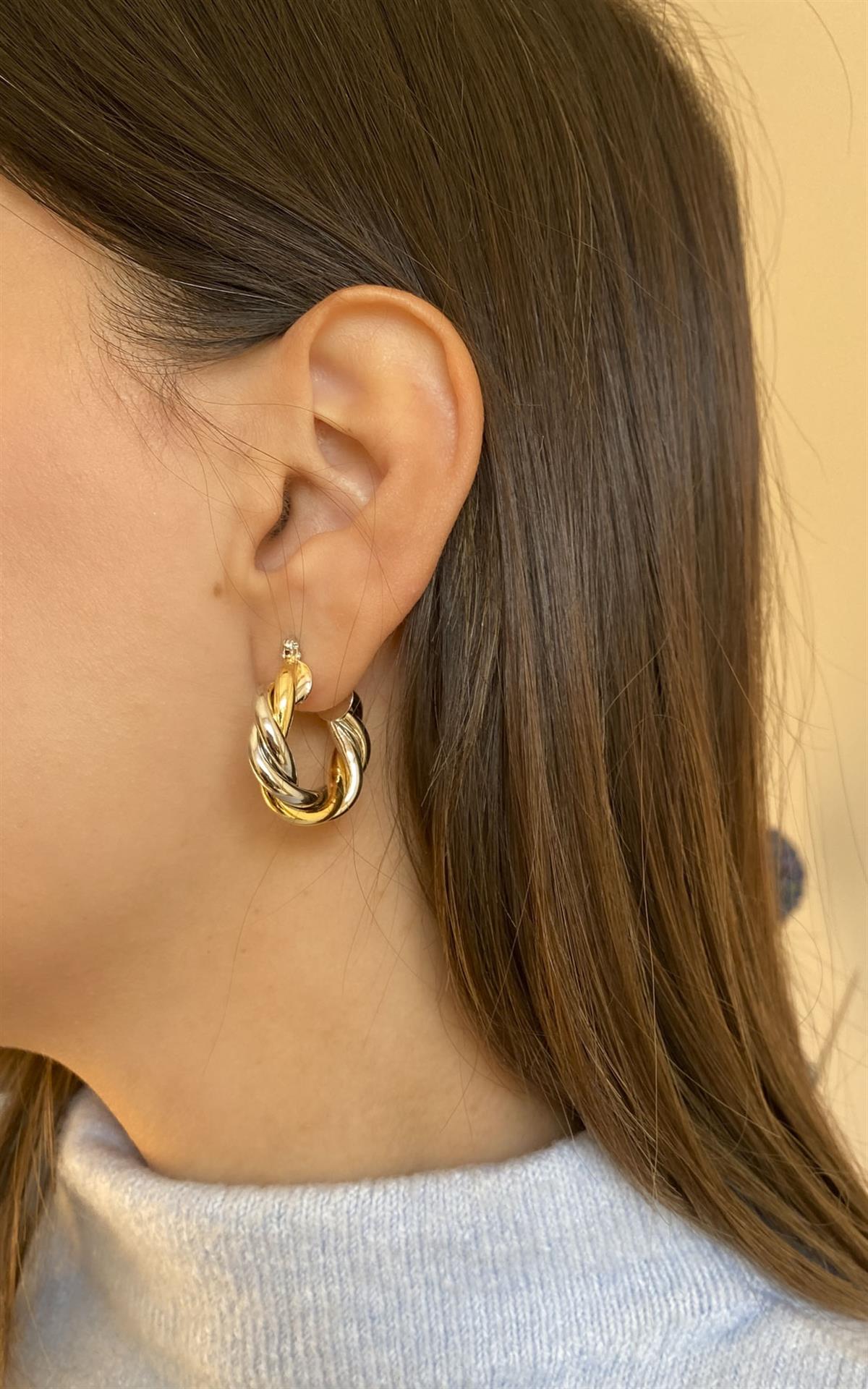  Burgu Gold Gümüş Halka Küpe