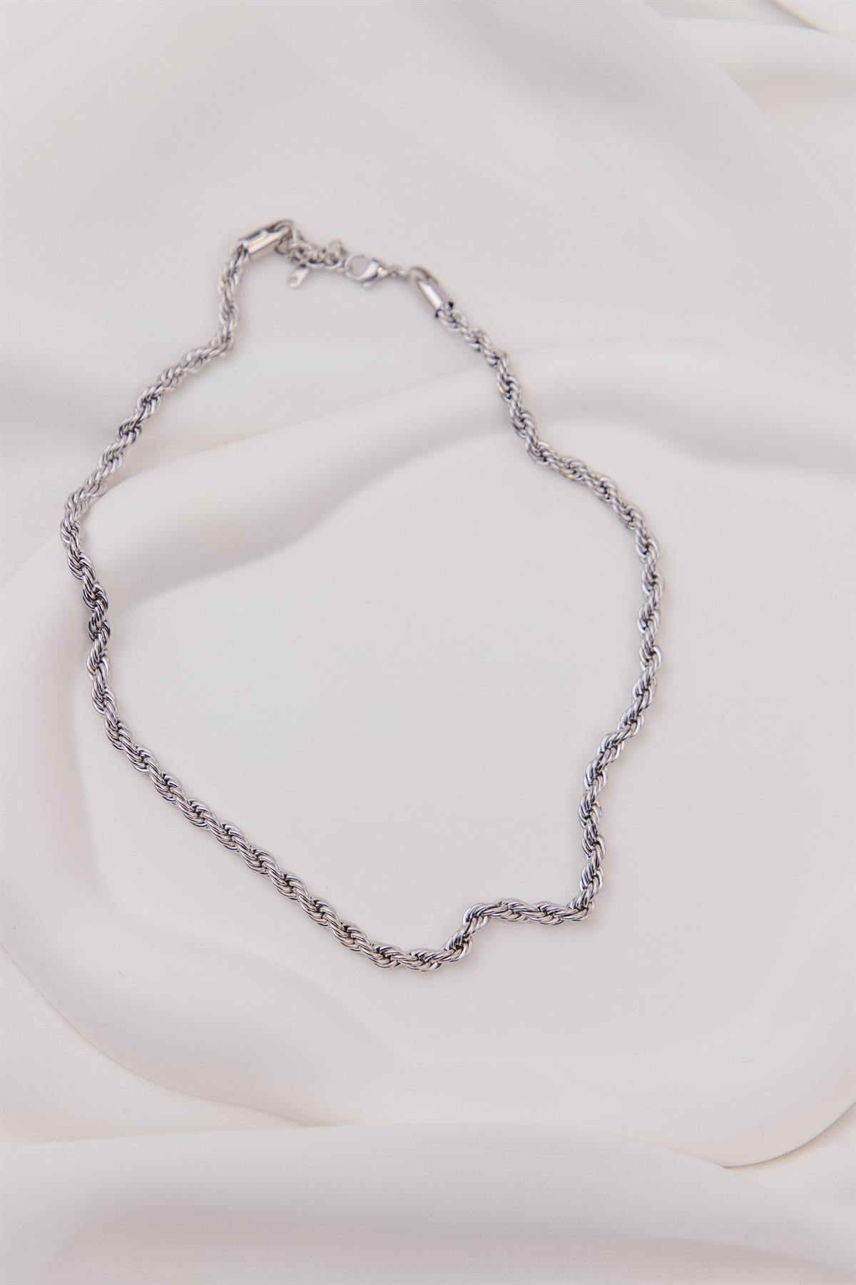 Burgu Gümüş Çelik Kolye