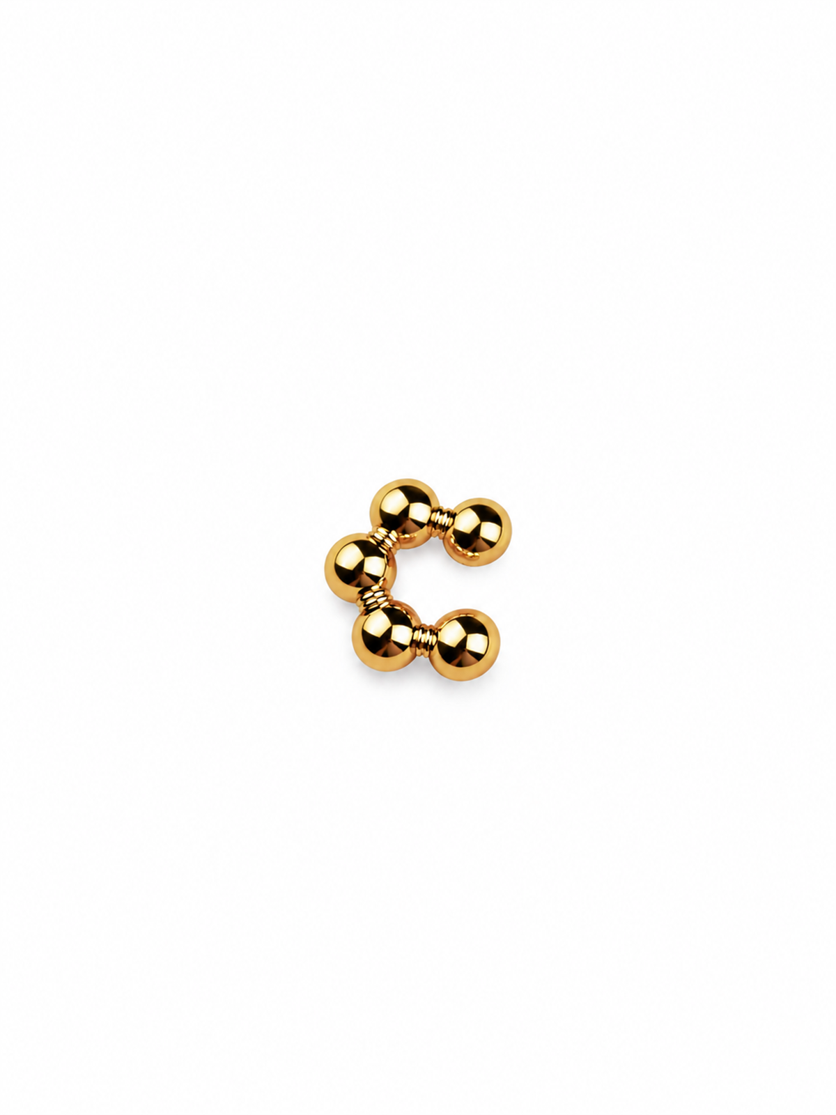 Çoklu Topçuk Sıralı Gold Ear Cuff Küpe