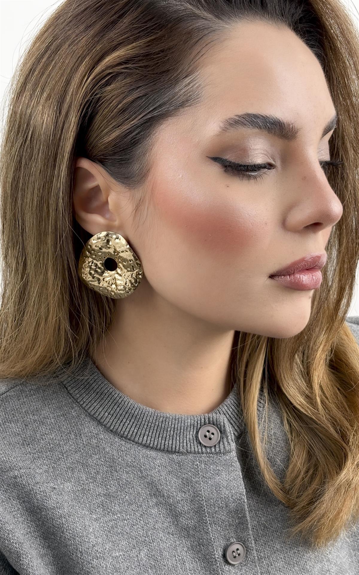 Daire Dövme Plaka Küpe