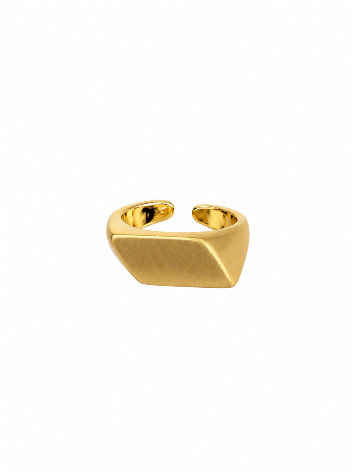 Geometrik Mat Gold Ayarlanabilir Yüzük