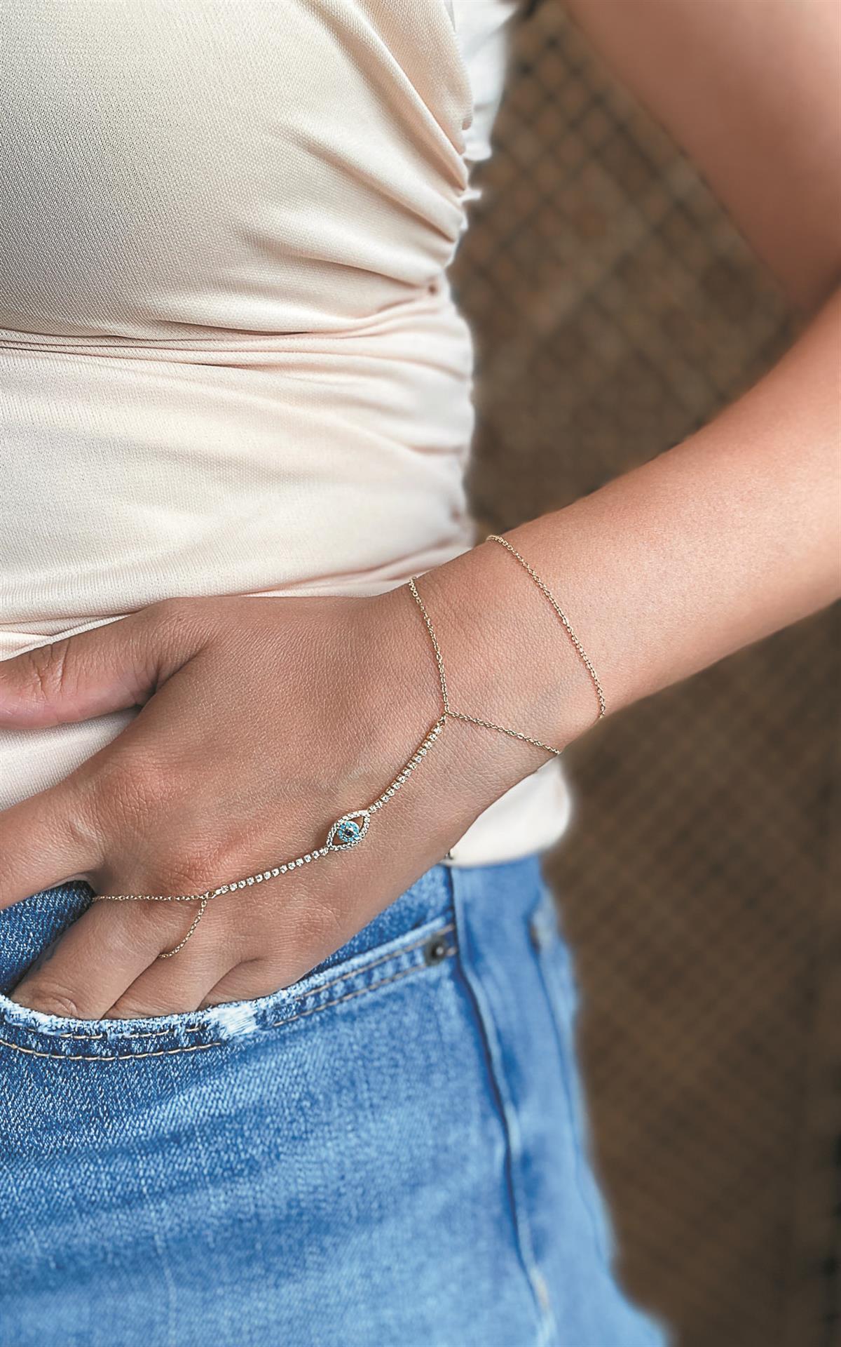 Göz Figürlü Taşlı Gold Şahmeran